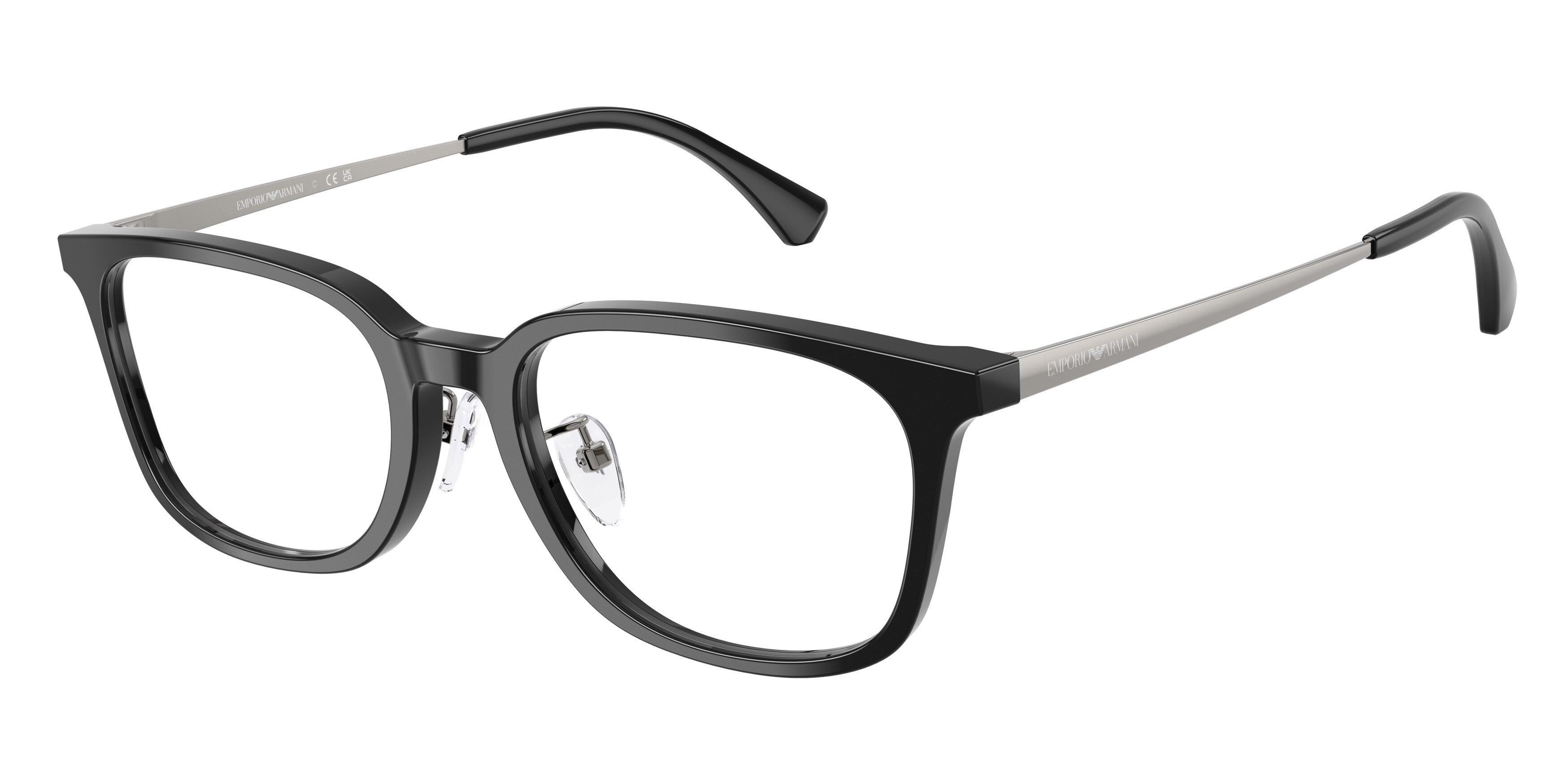Emporio Armani Uomo Emporio Armani EA3296D 5017 Montature da vista Acetato Nero Trasparente Geometrica Normale Emporio Armani Uomo Emporio Armani EA3296D 5017 Montature da vista Acetato Nero Trasparente Geometrica Normale