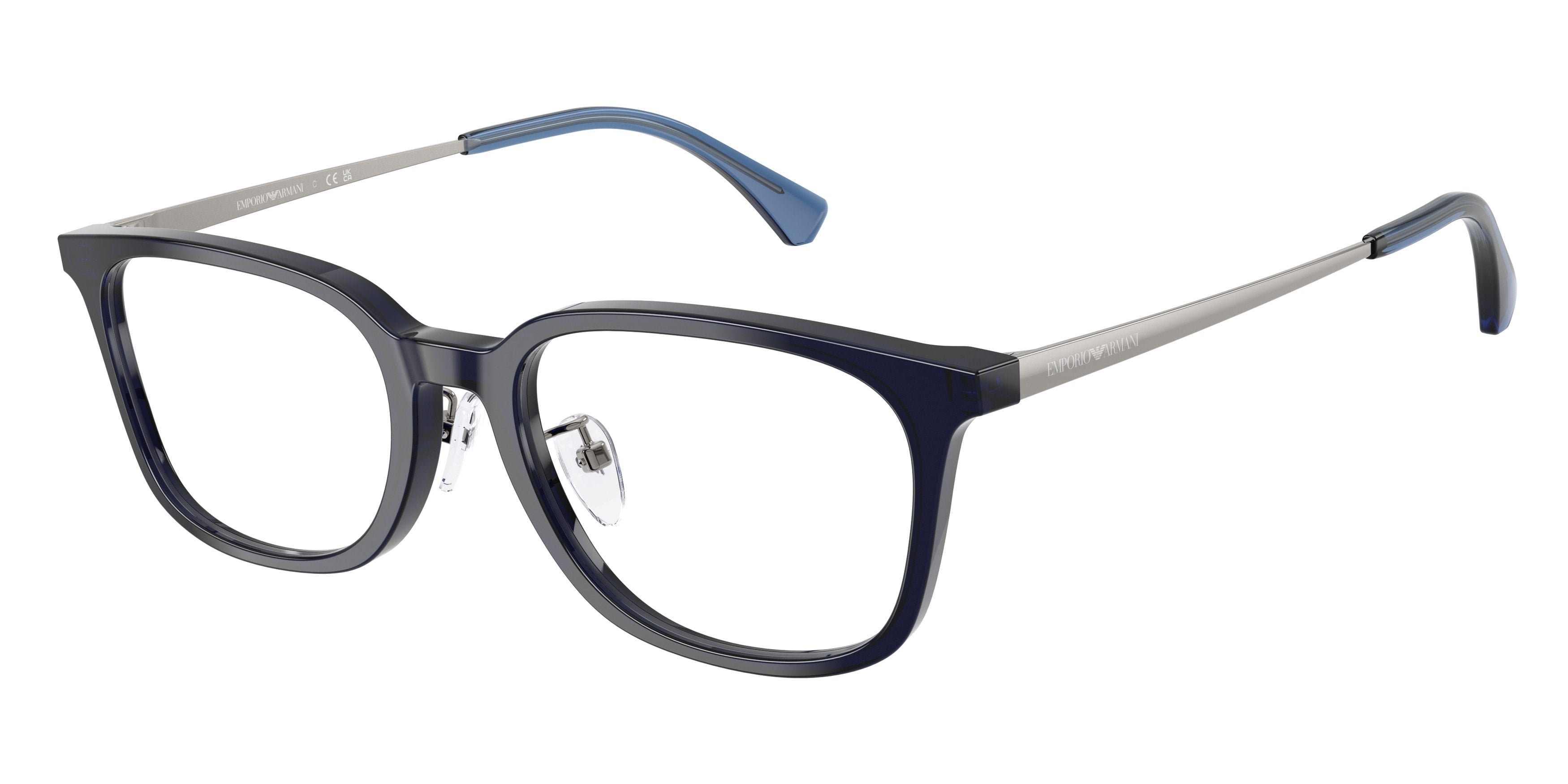 Emporio Armani Uomo Emporio Armani EA3296D 5358 Montature da vista Acetato Blu Trasparente Geometrica Normale Emporio Armani Uomo Emporio Armani EA3296D 5358 Montature da vista Acetato Blu Trasparente Geometrica Normale