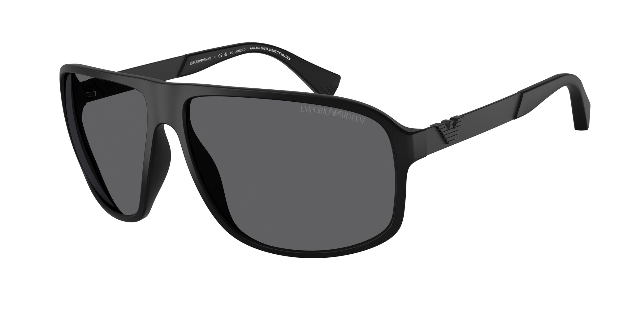 Emporio Armani Uomo Emporio Armani EA4029 5001T3 Occhiali da sole Iniettato Nero Grigio Squadrata Polarizzata Emporio Armani Uomo Emporio Armani EA4029 5001T3 Occhiali da sole Iniettato Nero Grigio Squadrata Polarizzata