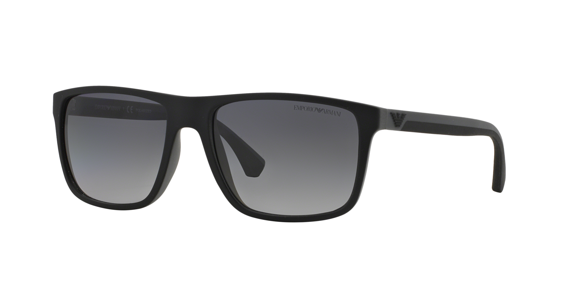 Emporio Armani Uomo Emporio Armani EA4033 5229T3 Occhiali da sole Iniettato Nero Grigio Squadrata Polarizzata Sfumato