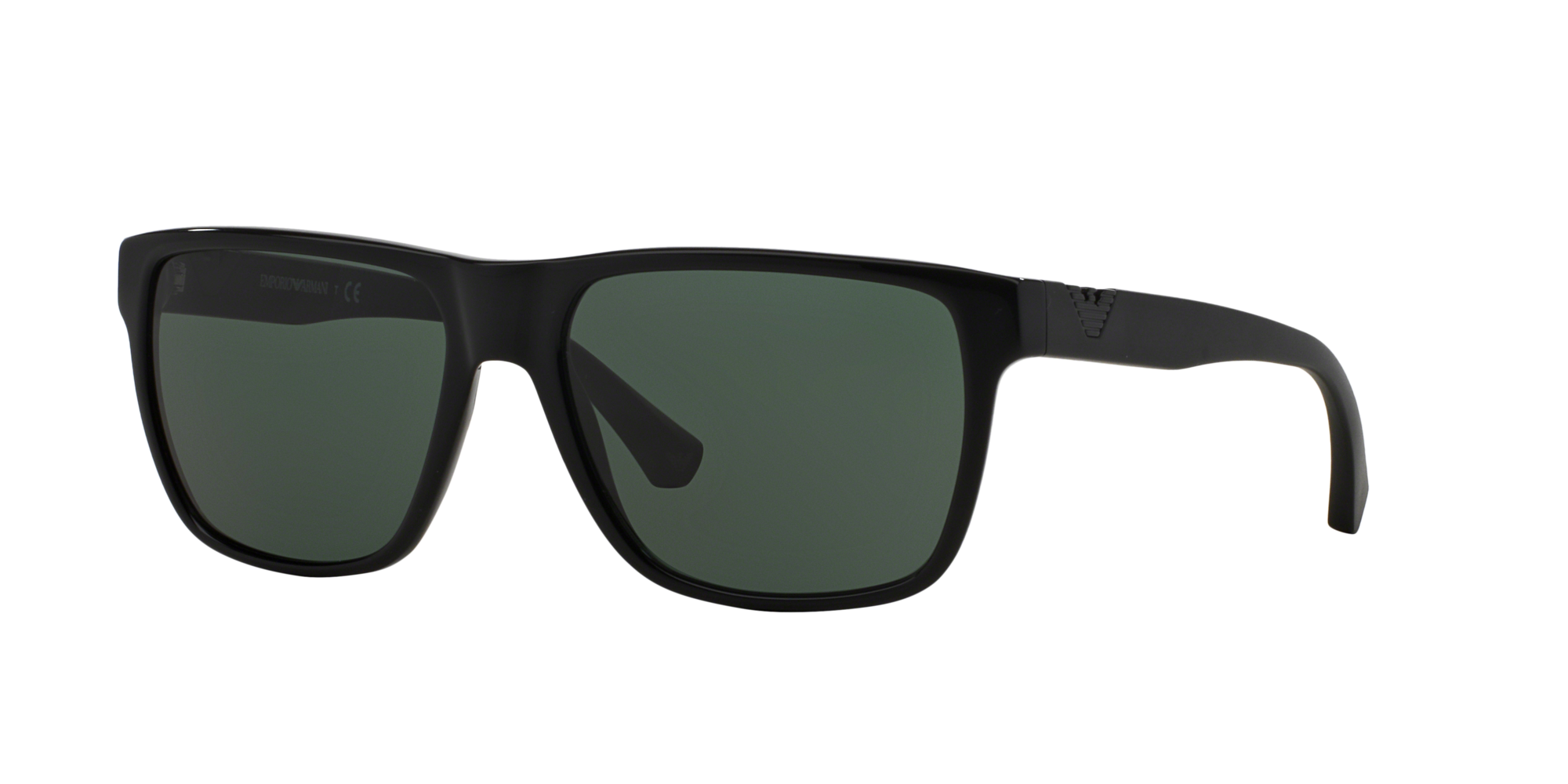 Emporio Armani Uomo Emporio Armani EA4035 501771 Occhiali da sole Acetato Nero Verde Squadrata Normale