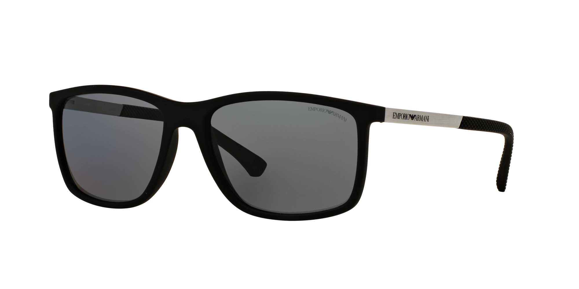 Emporio Armani Uomo Emporio Armani EA4058 506381 Occhiali da sole Iniettato Nero Grigio Squadrata Polarizzata