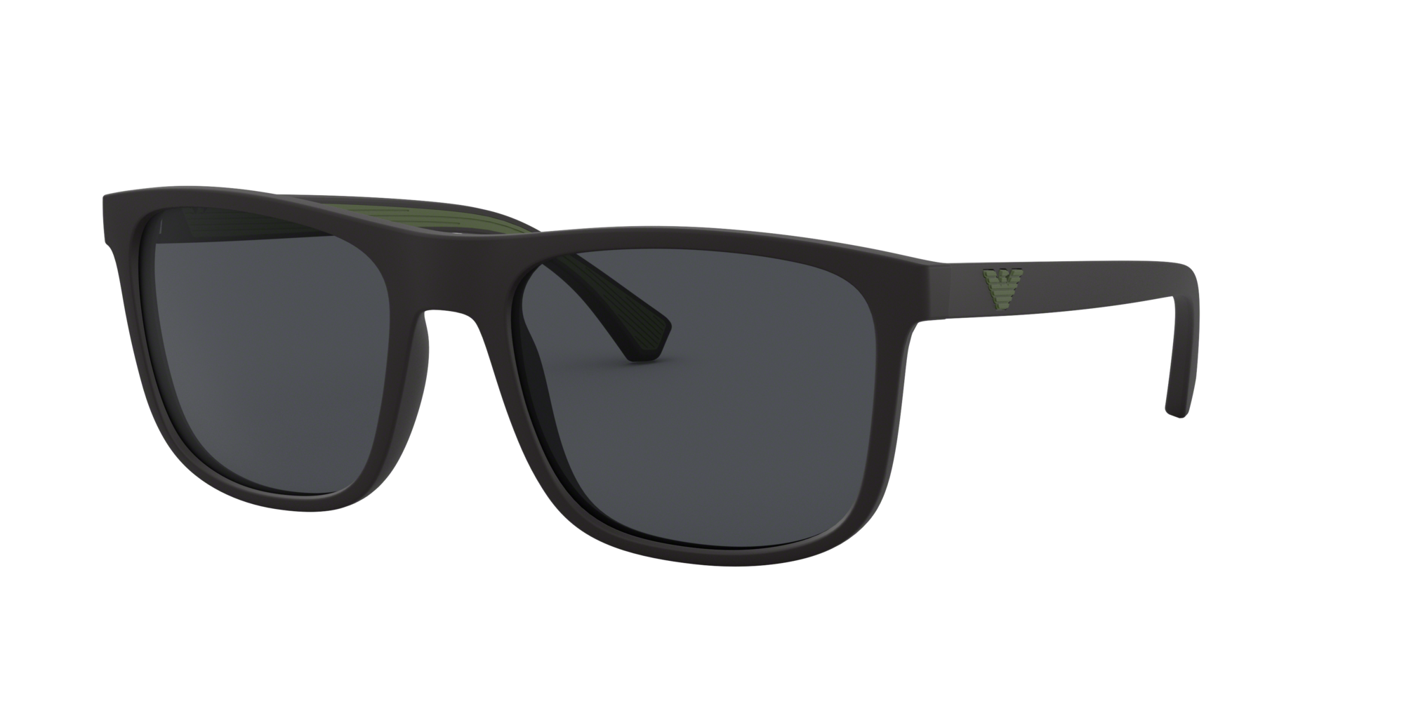 Emporio Armani Uomo Emporio Armani EA4129 504287 Occhiali da sole Iniettato Nero Grigio Squadrata Normale