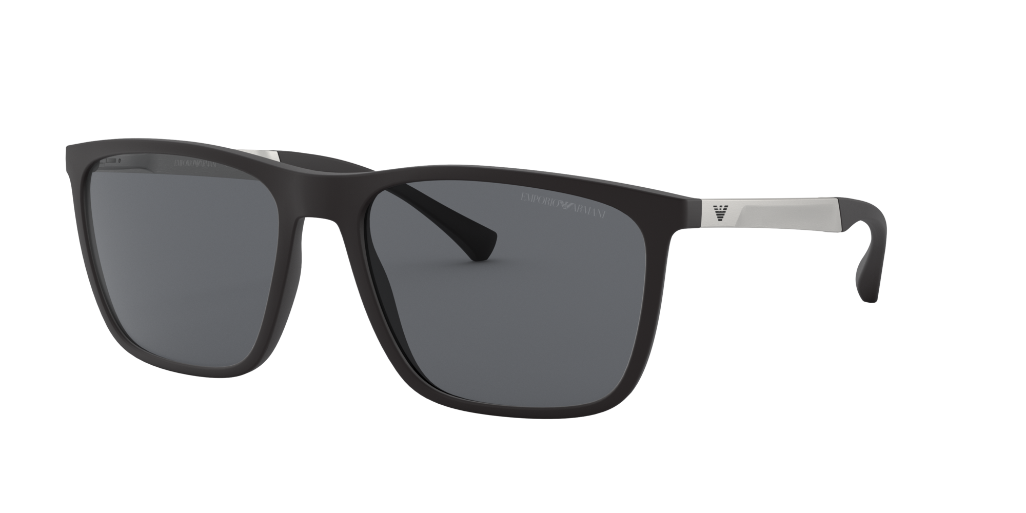 Emporio Armani Uomo Emporio Armani EA4150 506387 Occhiali da sole Iniettato Nero Grigio Squadrata Normale