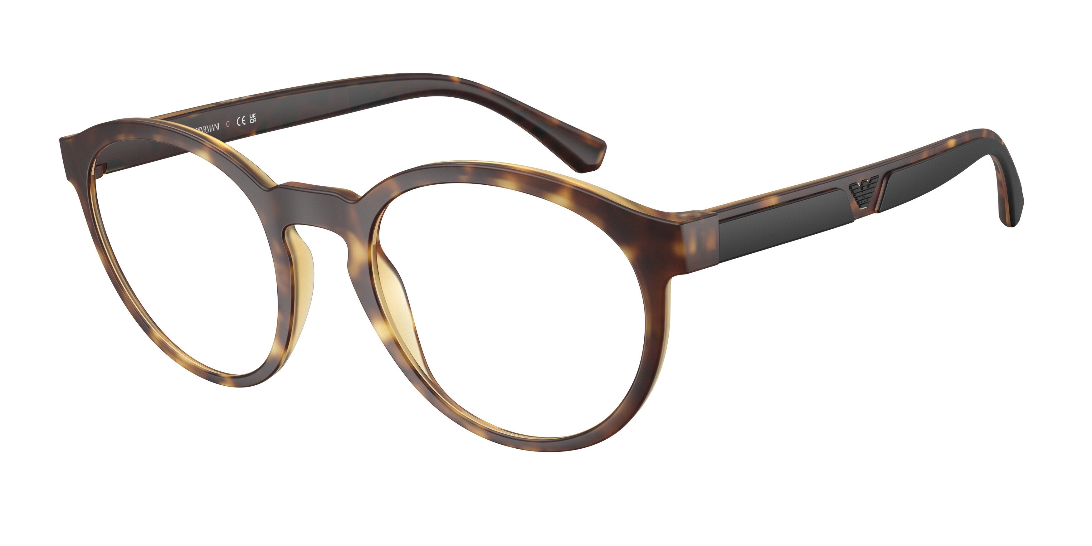 Emporio Armani Uomo Emporio Armani EA4152V 5802 Montature da vista Iniettato Tartaruga Trasparente Pantos Normale