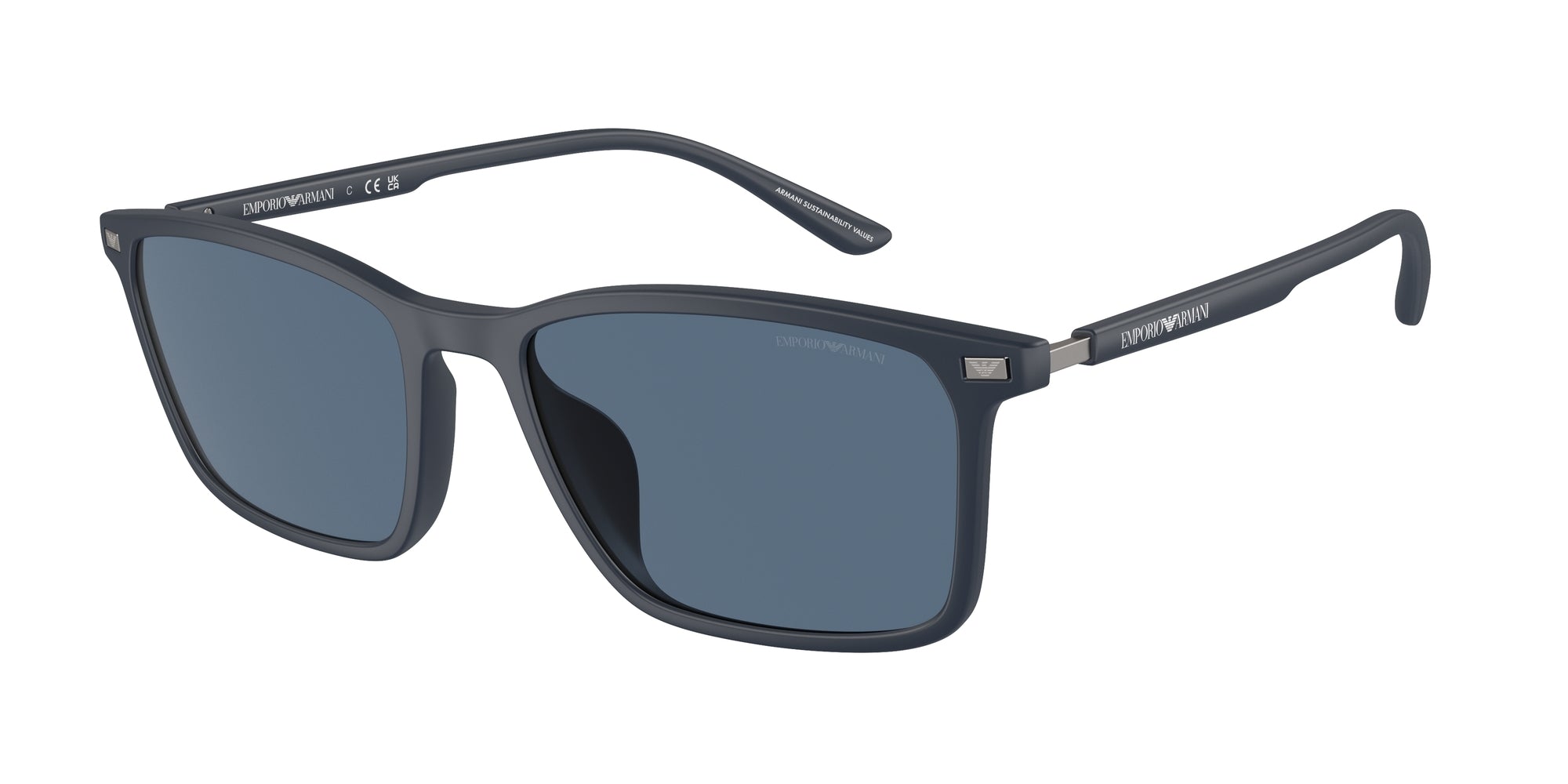 Emporio Armani Uomo Emporio Armani EA4223U 508880 Occhiali da sole Iniettato Blu Blu Squadrata Normale