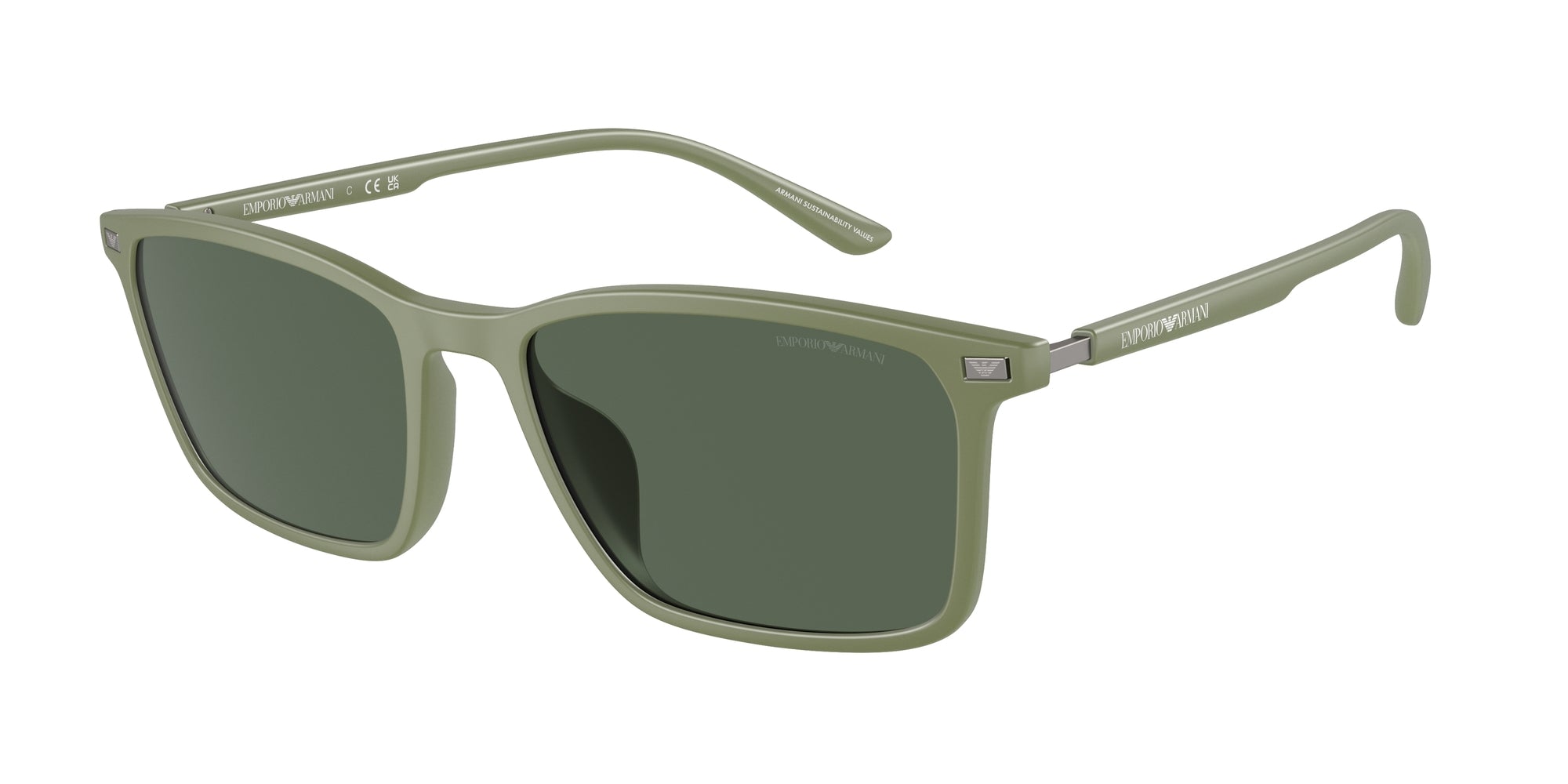 Emporio Armani Uomo Emporio Armani EA4223U 542471 Occhiali da sole Iniettato Verde Verde Squadrata Normale Emporio Armani Uomo Emporio Armani EA4223U 542471 Occhiali da sole Iniettato Verde Verde Squadrata Normale