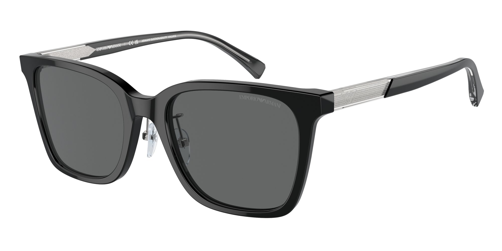Emporio Armani Uomo Emporio Armani EA4226D 501787 Occhiali da sole Acetato Nero Grigio Squadrata Normale Emporio Armani Uomo Emporio Armani EA4226D 501787 Occhiali da sole Acetato Nero Grigio Squadrata Normale