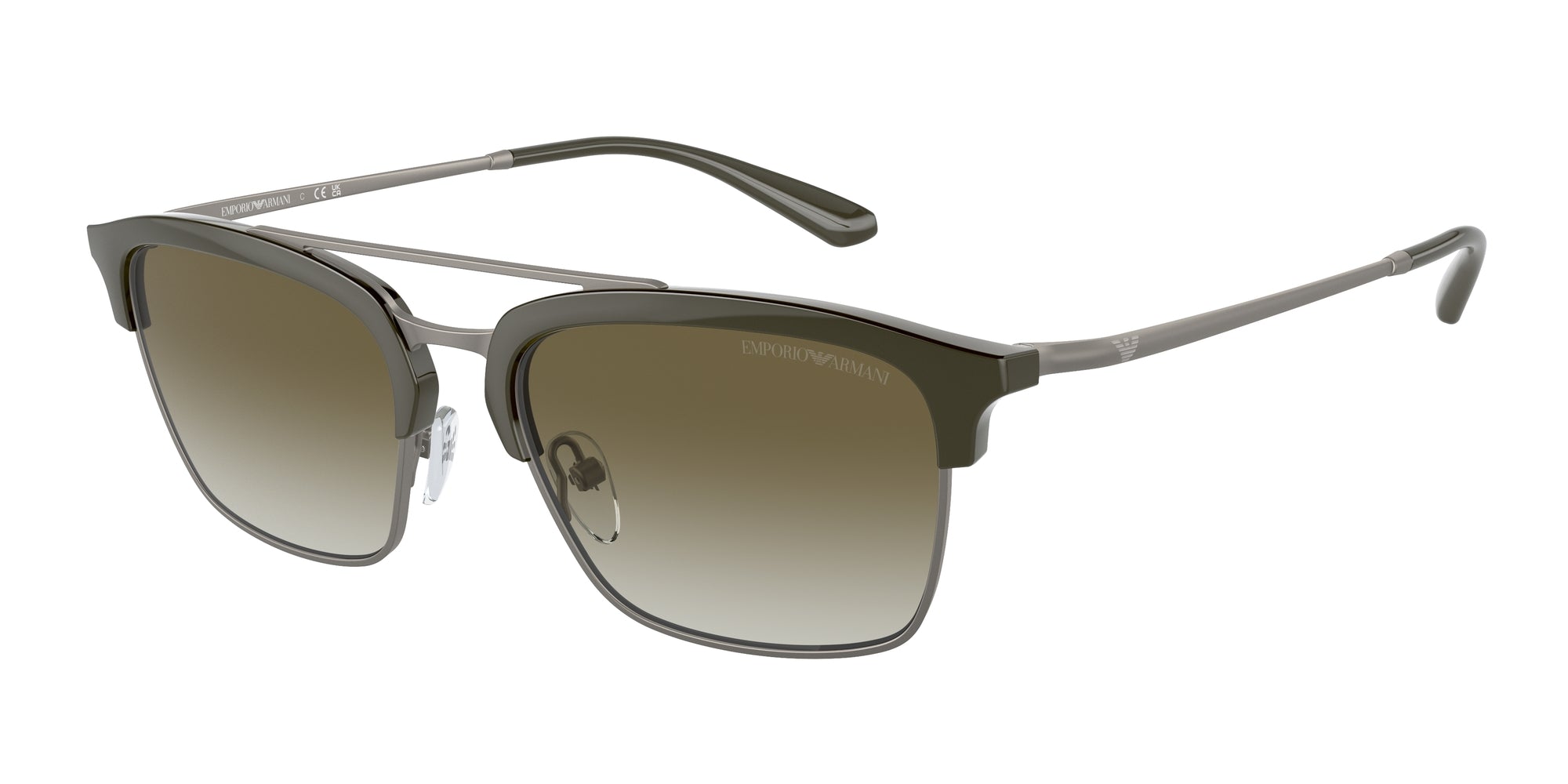 Emporio Armani Uomo Emporio Armani EA4228 30038E Occhiali da sole Iniettato Verde Verde Pilot Normale Sfumato Emporio Armani Uomo Emporio Armani EA4228 30038E Occhiali da sole Iniettato Verde Verde Pilot Normale Sfumato