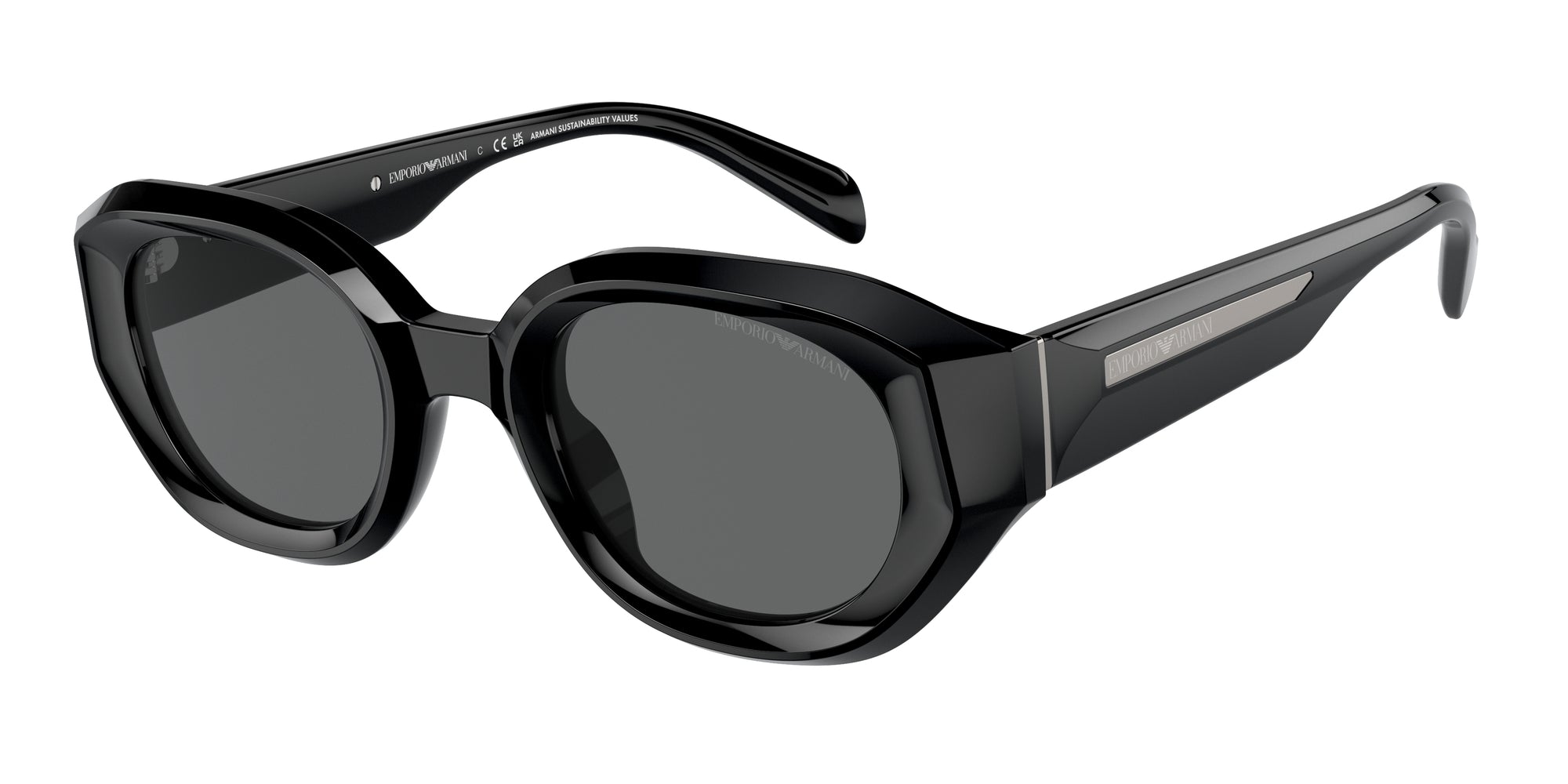 Emporio Armani Uomo Emporio Armani EA4230U 501787 Occhiali da sole Acetato Nero Grigio Geometrica Normale Emporio Armani Uomo Emporio Armani EA4230U 501787 Occhiali da sole Acetato Nero Grigio Geometrica Normale