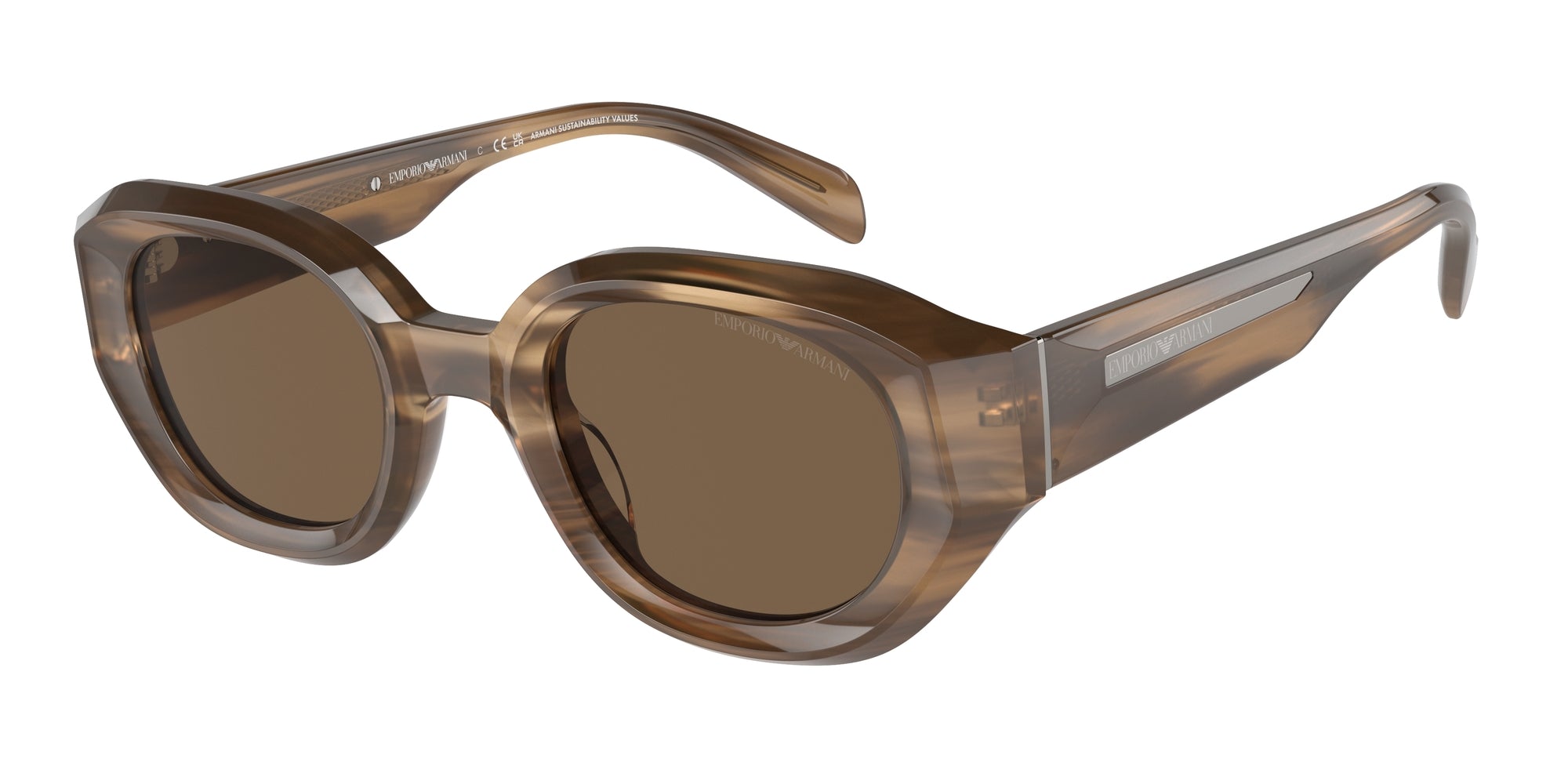 Emporio Armani Uomo Emporio Armani EA4230U 614973 Occhiali da sole Acetato Marrone Marrone Geometrica Normale Emporio Armani Uomo Emporio Armani EA4230U 614973 Occhiali da sole Acetato Marrone Marrone Geometrica Normale