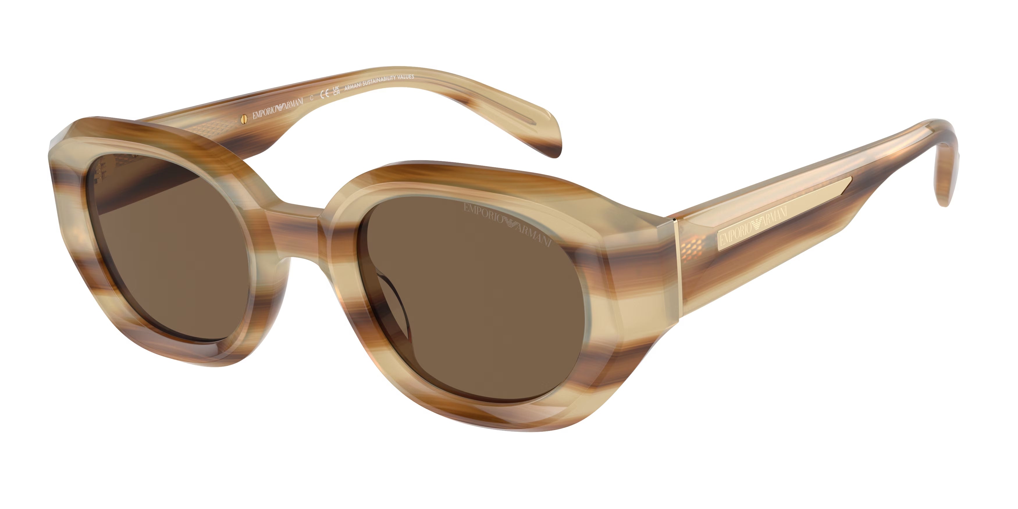 Emporio Armani Uomo Emporio Armani EA4230U 615073 Occhiali da sole Acetato Marrone Marrone Geometrica Normale Emporio Armani Uomo Emporio Armani EA4230U 615073 Occhiali da sole Acetato Marrone Marrone Geometrica Normale