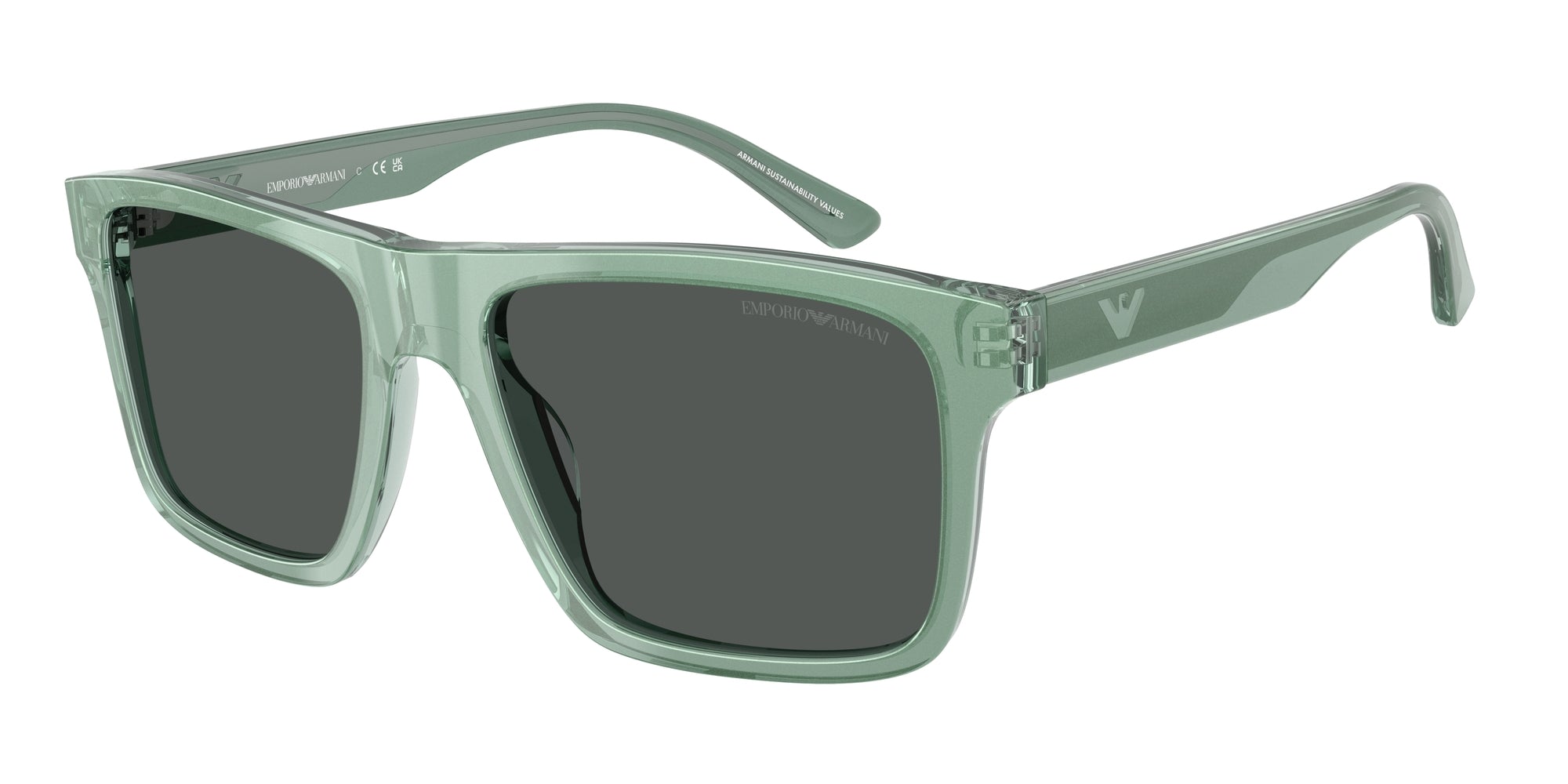 Emporio Armani Uomo Emporio Armani EA4232 617687 Occhiali da sole Acetato Verde Grigio Squadrata Normale Emporio Armani Uomo Emporio Armani EA4232 617687 Occhiali da sole Acetato Verde Grigio Squadrata Normale