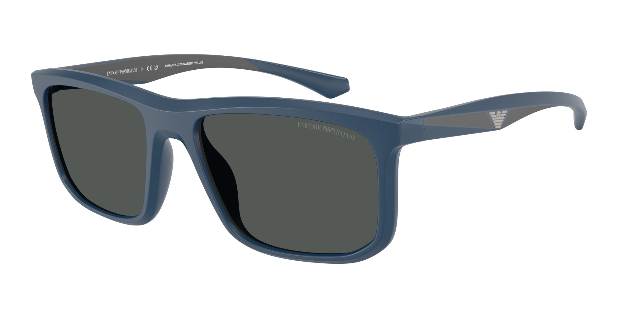 Emporio Armani Uomo Emporio Armani EA4234U 618587 Occhiali da sole Iniettato Blu Grigio Squadrata Normale Emporio Armani Uomo Emporio Armani EA4234U 618587 Occhiali da sole Iniettato Blu Grigio Squadrata Normale