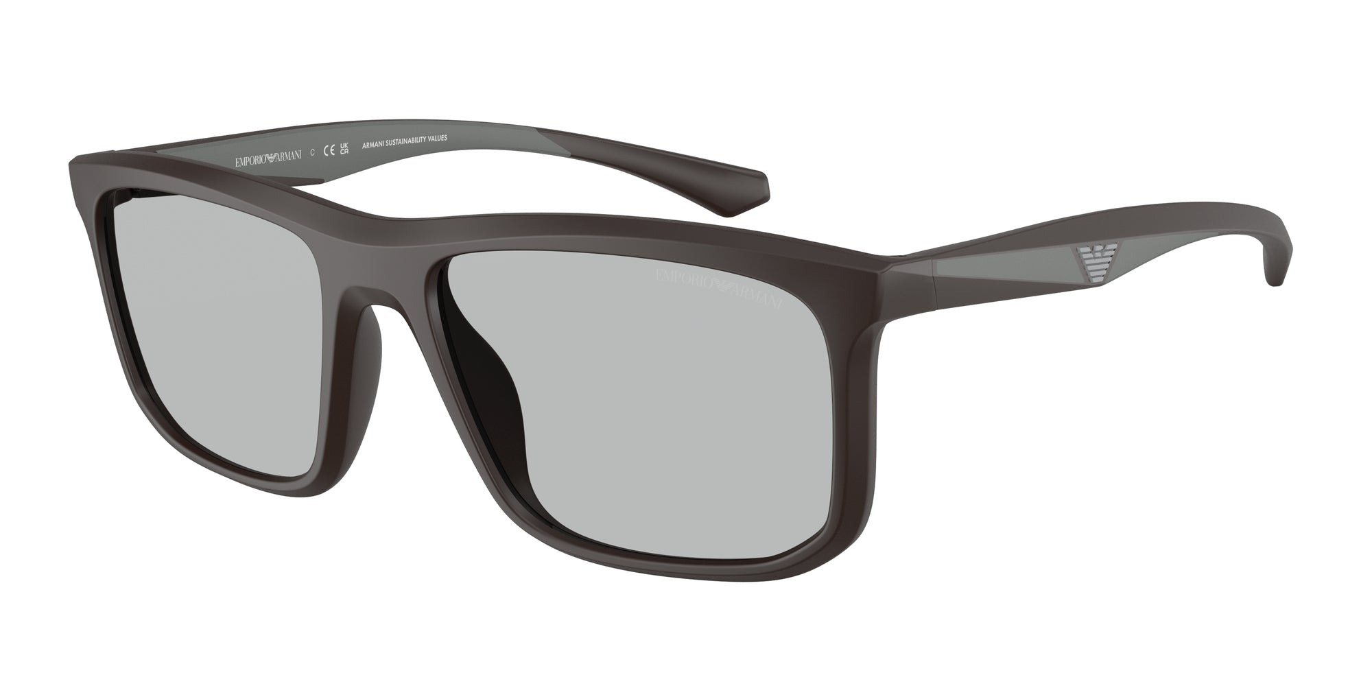 Emporio Armani Uomo Emporio Armani EA4234U 618687 Occhiali da sole Iniettato Marrone Grigio Squadrata Normale Emporio Armani Uomo Emporio Armani EA4234U 618687 Occhiali da sole Iniettato Marrone Grigio Squadrata Normale