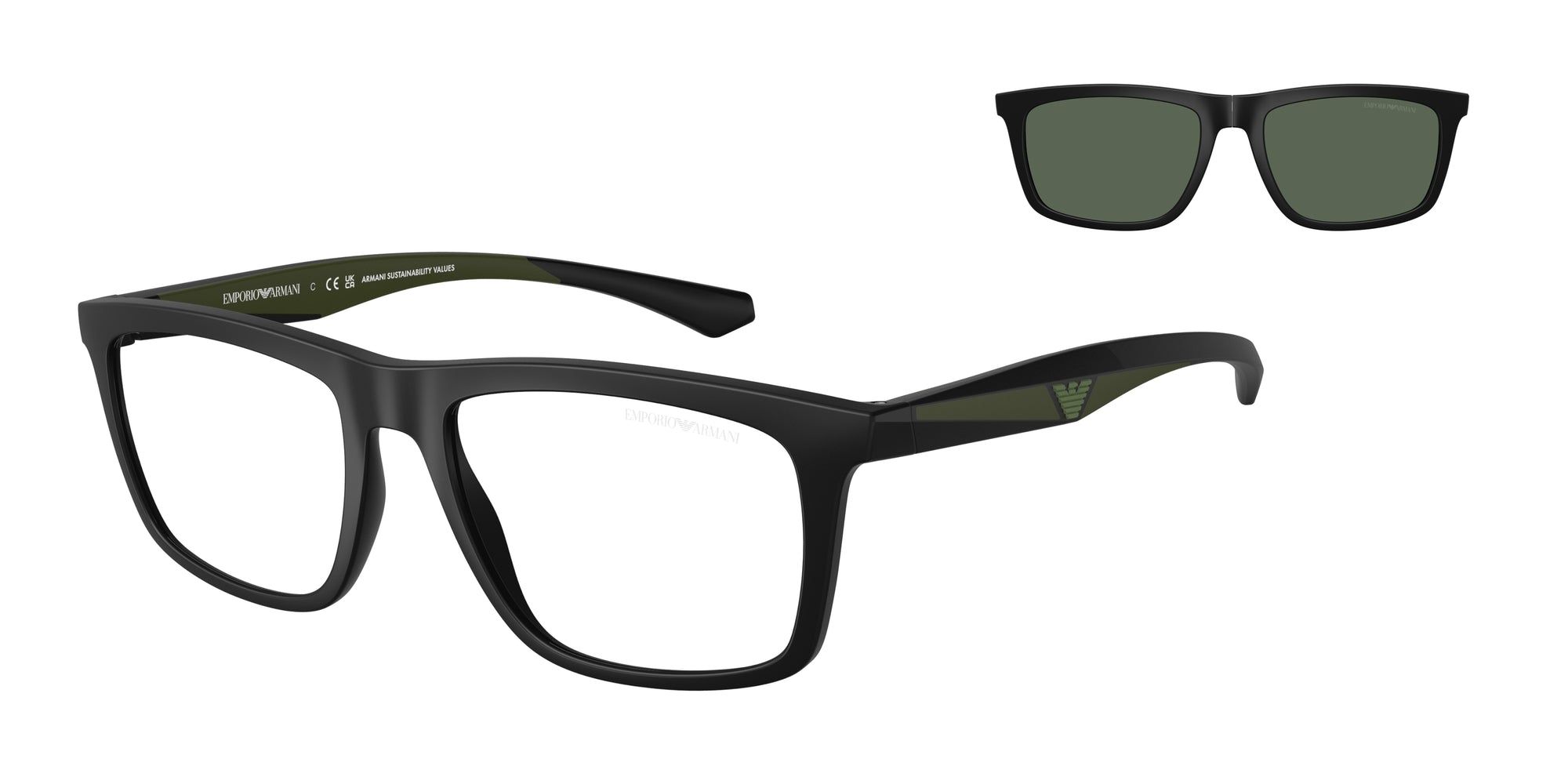 Emporio Armani Uomo Emporio Armani EA4235 50011W Occhiali da sole Iniettato Nero Trasparente Squadrata Normale Emporio Armani Uomo Emporio Armani EA4235 50011W Occhiali da sole Iniettato Nero Trasparente Squadrata Normale