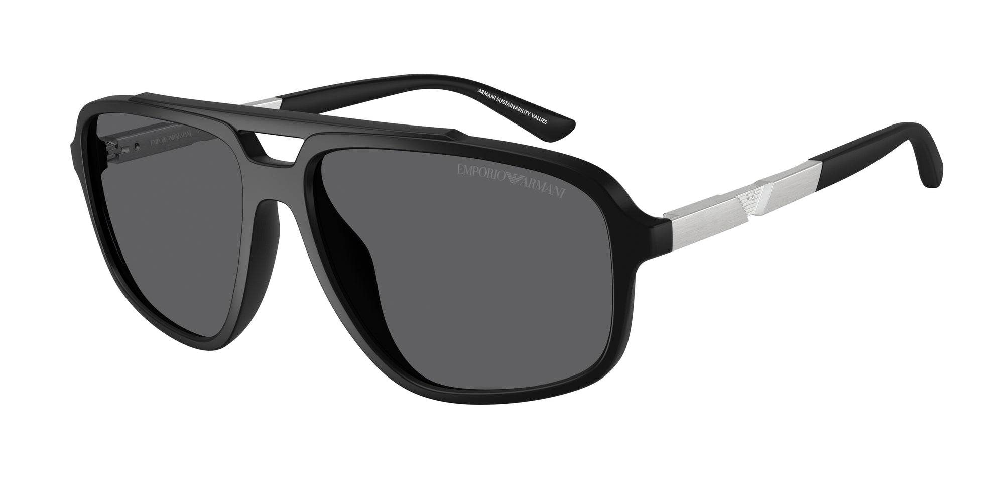 Emporio Armani Uomo Emporio Armani EA4236U 5001T3 Occhiali da sole Iniettato Nero Grigio Pilot Polarizzata Emporio Armani Uomo Emporio Armani EA4236U 5001T3 Occhiali da sole Iniettato Nero Grigio Pilot Polarizzata