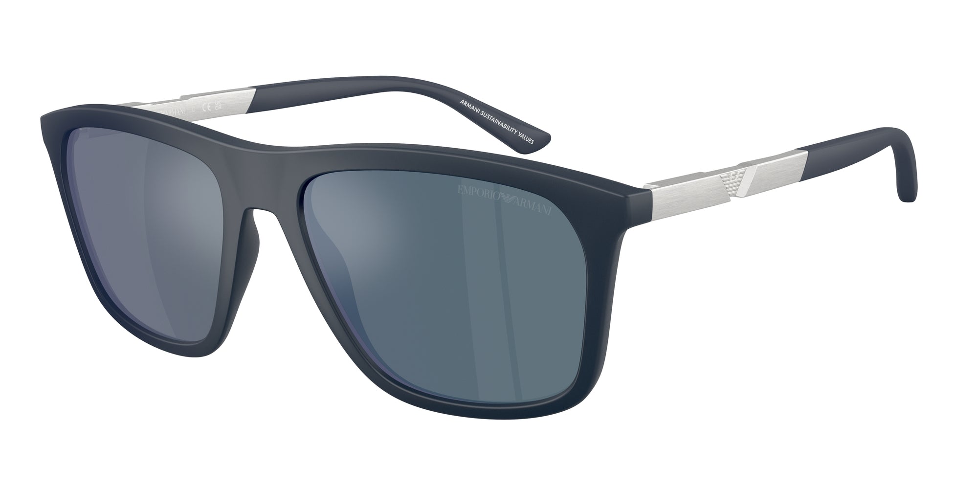 Emporio Armani Uomo Emporio Armani EA4237 618925 Occhiali da sole Iniettato Blu Grigio Squadrata Normale Emporio Armani Uomo Emporio Armani EA4237 618925 Occhiali da sole Iniettato Blu Grigio Squadrata Normale