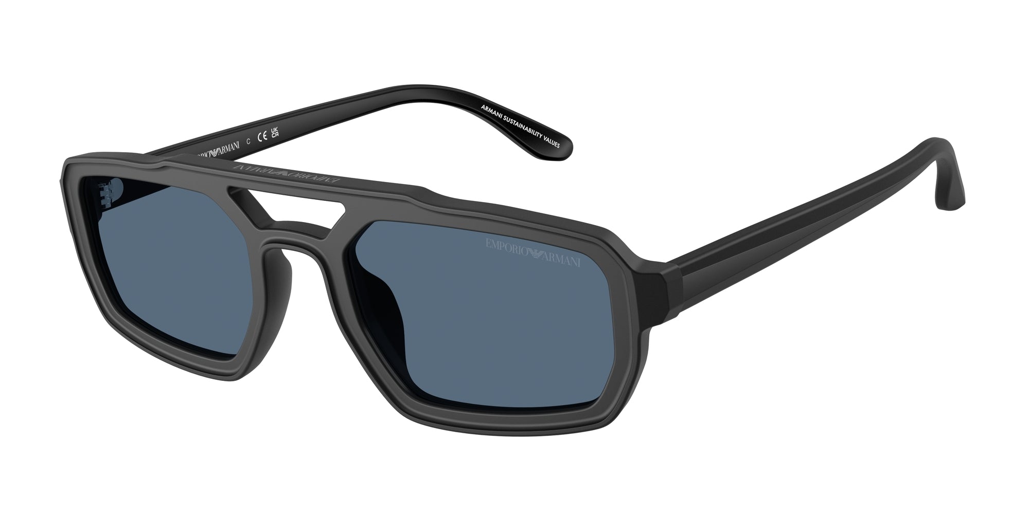 Emporio Armani Uomo Emporio Armani EA4240U 501787 Occhiali da sole Acetato Nero Blu Geometrica Normale Emporio Armani Uomo Emporio Armani EA4240U 501787 Occhiali da sole Acetato Nero Blu Geometrica Normale