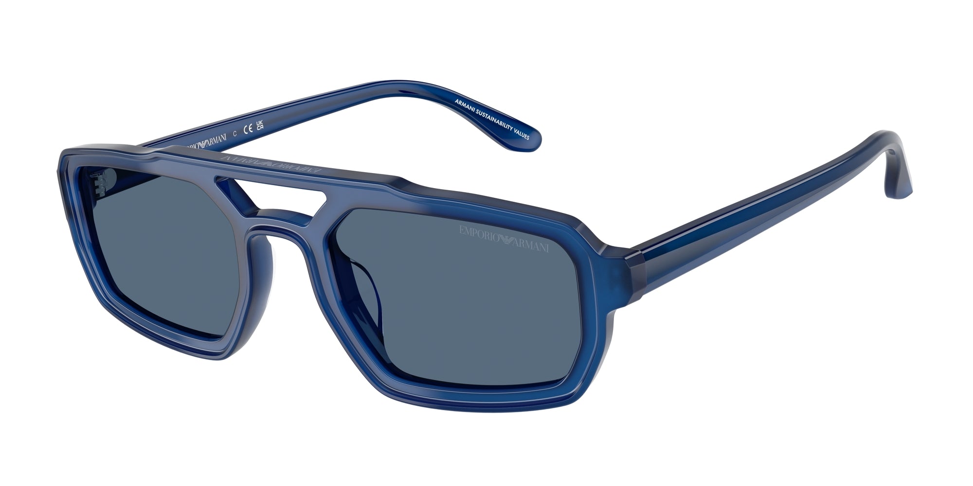 Emporio Armani Uomo Emporio Armani EA4240U 620180 Occhiali da sole Acetato Blu Blu Geometrica Normale Emporio Armani Uomo Emporio Armani EA4240U 620180 Occhiali da sole Acetato Blu Blu Geometrica Normale
