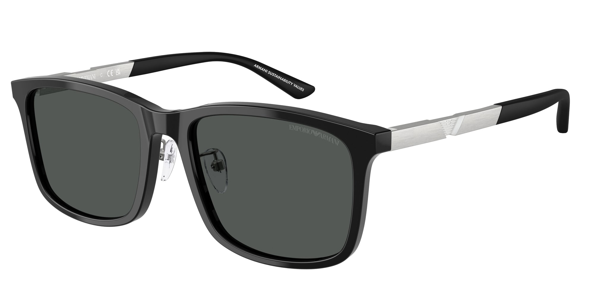 Emporio Armani Uomo Emporio Armani EA4241D 501787 Occhiali da sole Acetato Nero Grigio Squadrata Normale Emporio Armani Uomo Emporio Armani EA4241D 501787 Occhiali da sole Acetato Nero Grigio Squadrata Normale