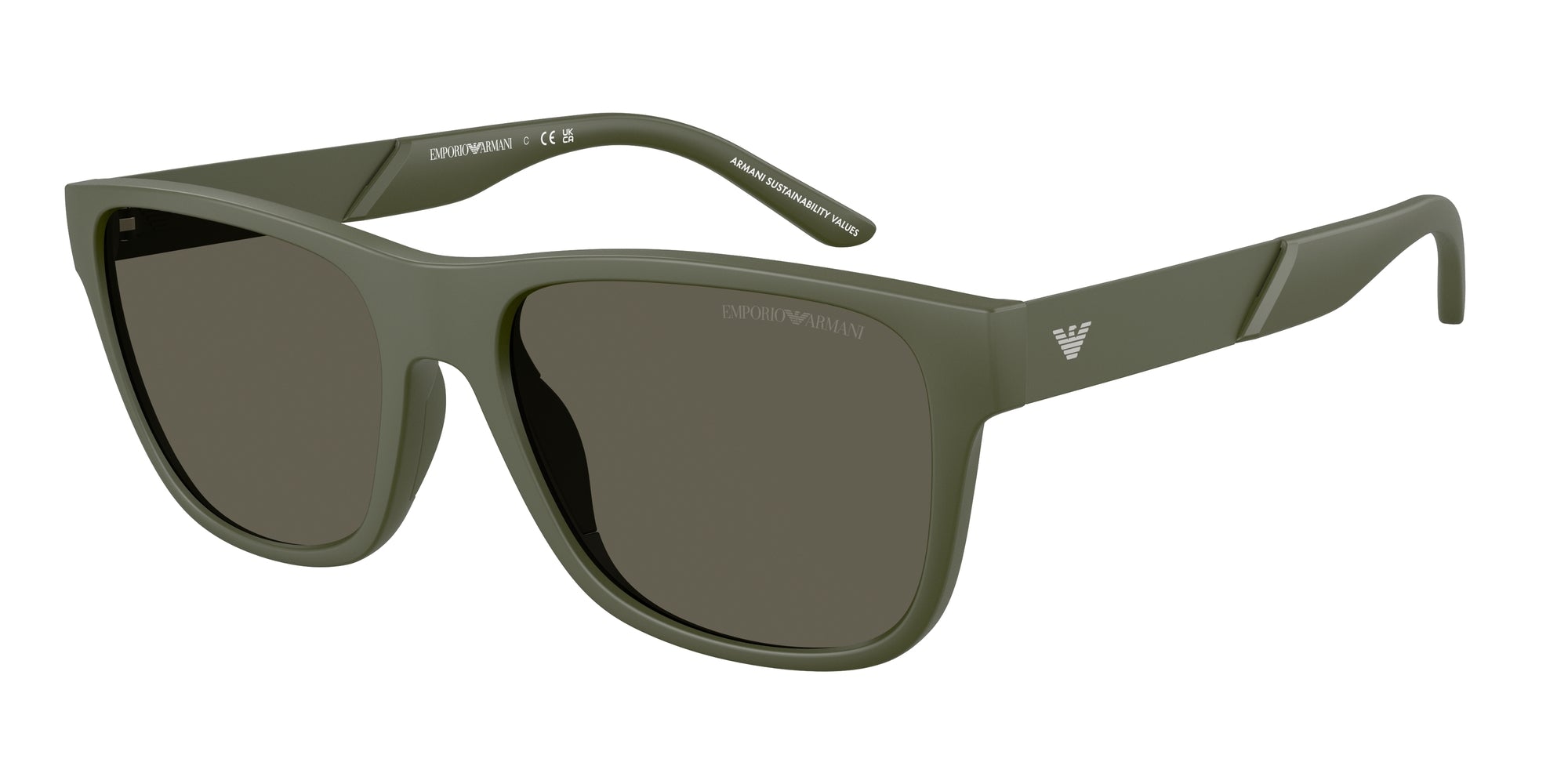 Emporio Armani Uomo Emporio Armani EA4243 618471 Occhiali da sole Iniettato Verde Marrone Squadrata Normale Emporio Armani Uomo Emporio Armani EA4243 618471 Occhiali da sole Iniettato Verde Marrone Squadrata Normale