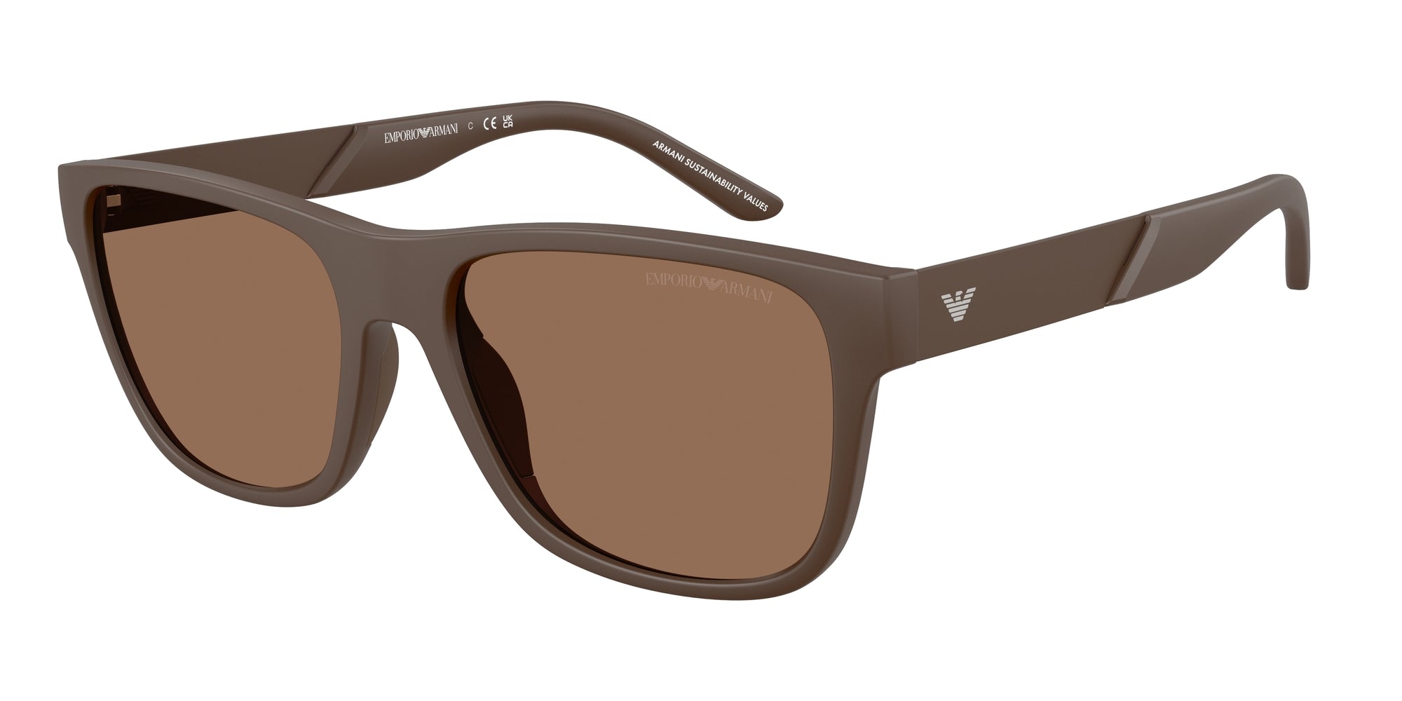 Emporio Armani Uomo Emporio Armani EA4243 624373 Occhiali da sole Iniettato Marrone Marrone Squadrata Normale Emporio Armani Uomo Emporio Armani EA4243 624373 Occhiali da sole Iniettato Marrone Marrone Squadrata Normale