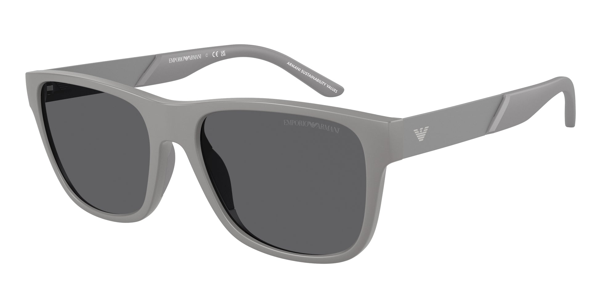 Emporio Armani Uomo Emporio Armani EA4243 6245/1 Occhiali da sole Iniettato Grigio Grigio Squadrata Polarizzata