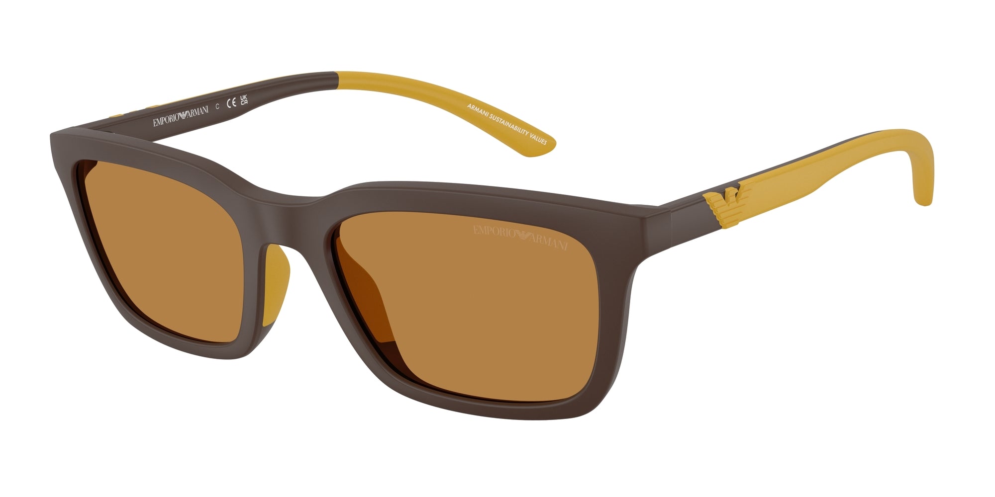 Emporio Armani Uomo Emporio Armani EA4249U 625893 Occhiali da sole Iniettato Marrone Marrone Squadrata Normale Emporio Armani Uomo Emporio Armani EA4249U 625893 Occhiali da sole Iniettato Marrone Marrone Squadrata Normale