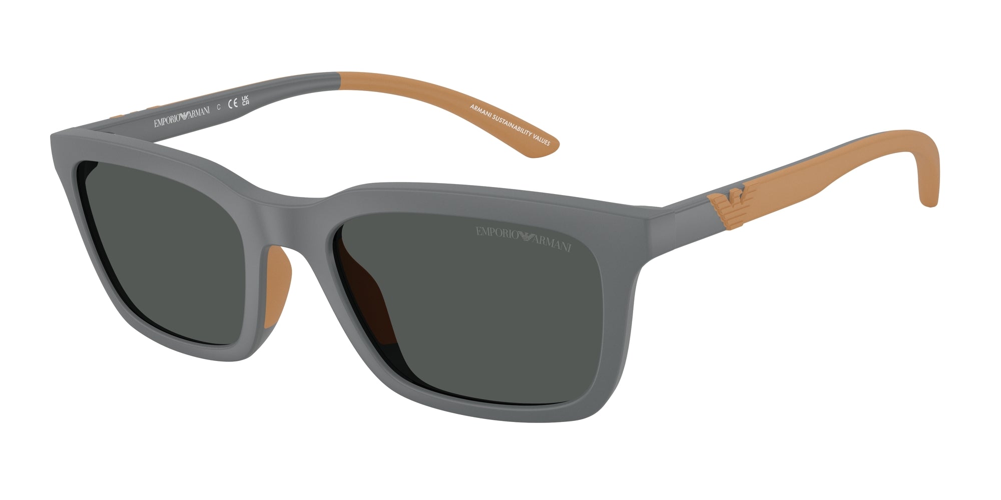 Emporio Armani Uomo Emporio Armani EA4249U 626187 Occhiali da sole Iniettato Grigio Grigio Squadrata Normale