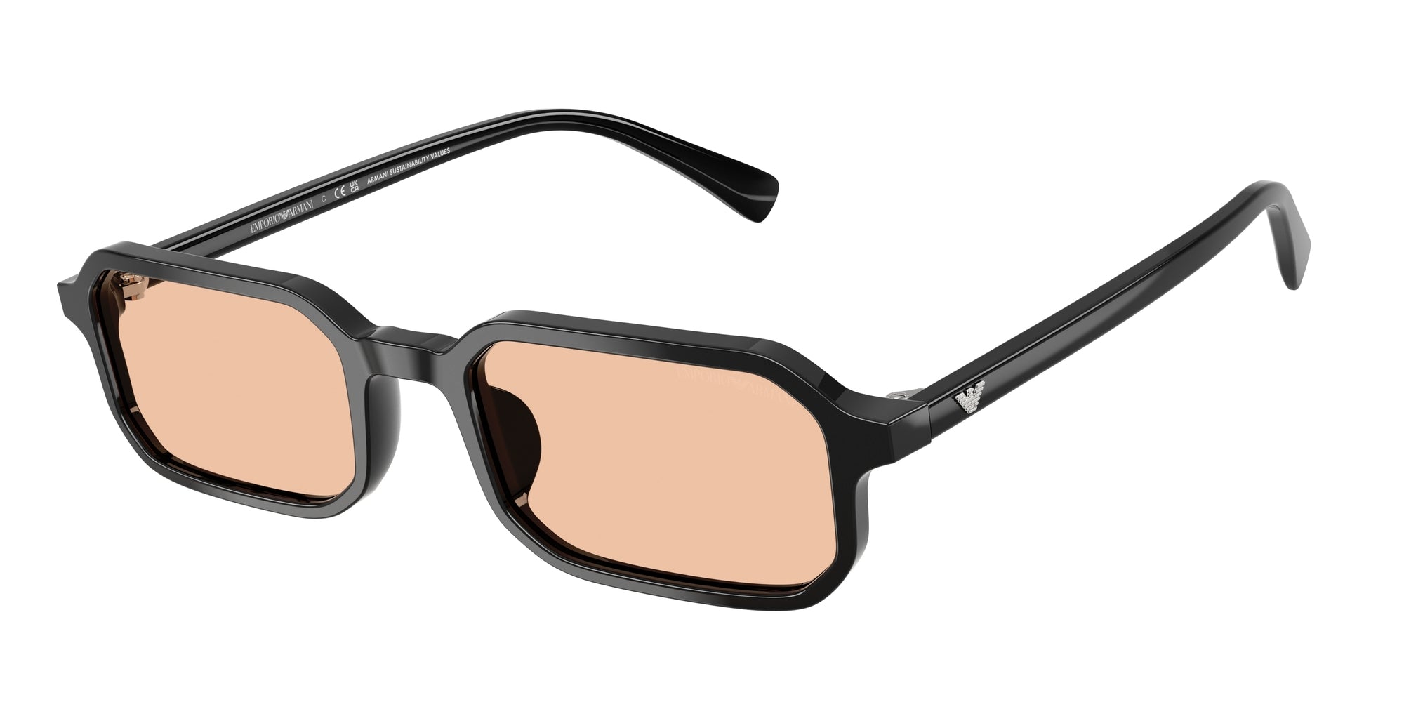 Emporio Armani Uomo Emporio Armani EA4253U 501793 Occhiali da sole Acetato Nero Arancione Squadrata Normale Emporio Armani Uomo Emporio Armani EA4253U 501793 Occhiali da sole Acetato Nero Arancione Squadrata Normale