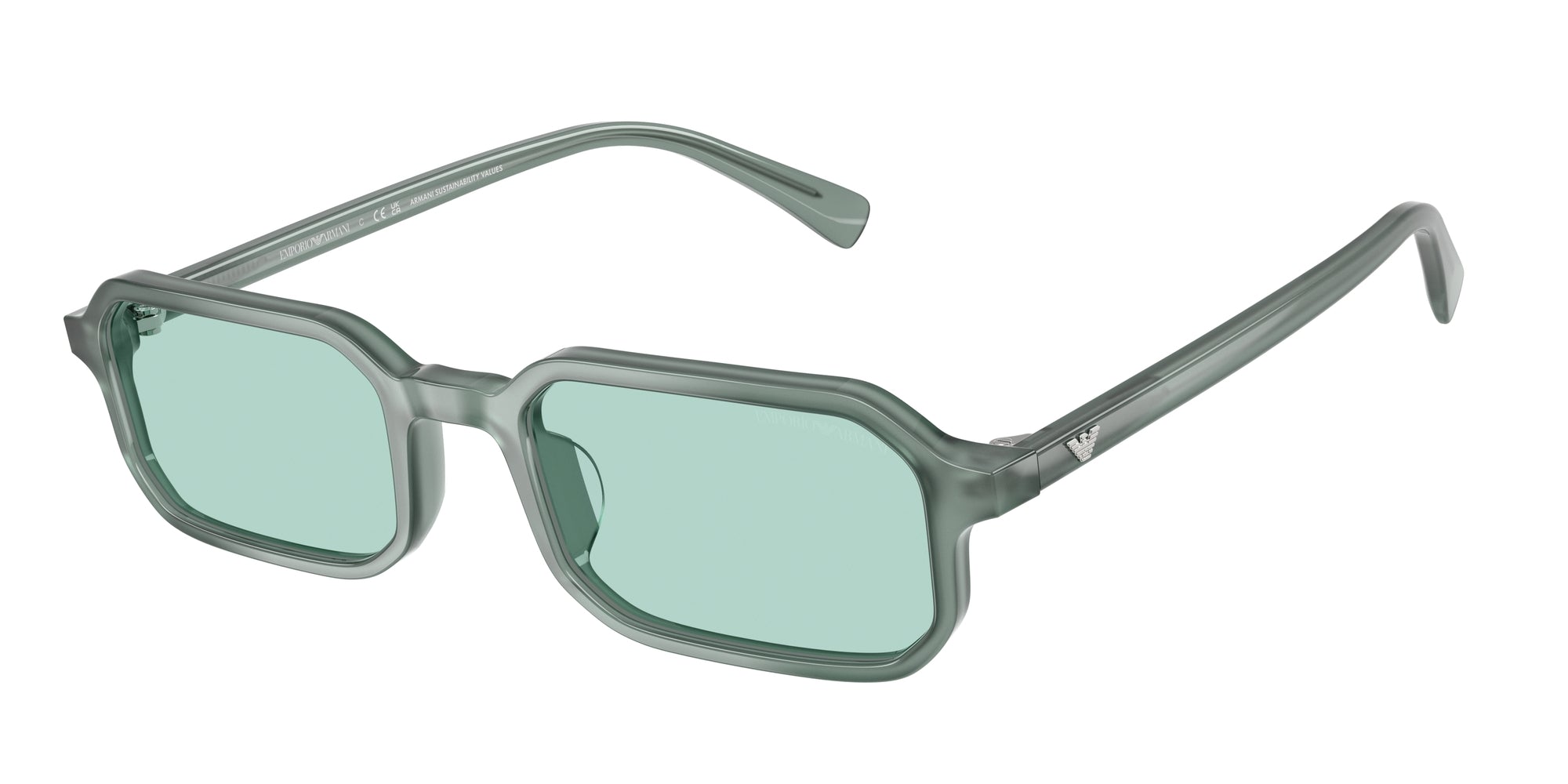 Emporio Armani Uomo Emporio Armani EA4253U 627065 Occhiali da sole Acetato Blu Blu Squadrata Normale