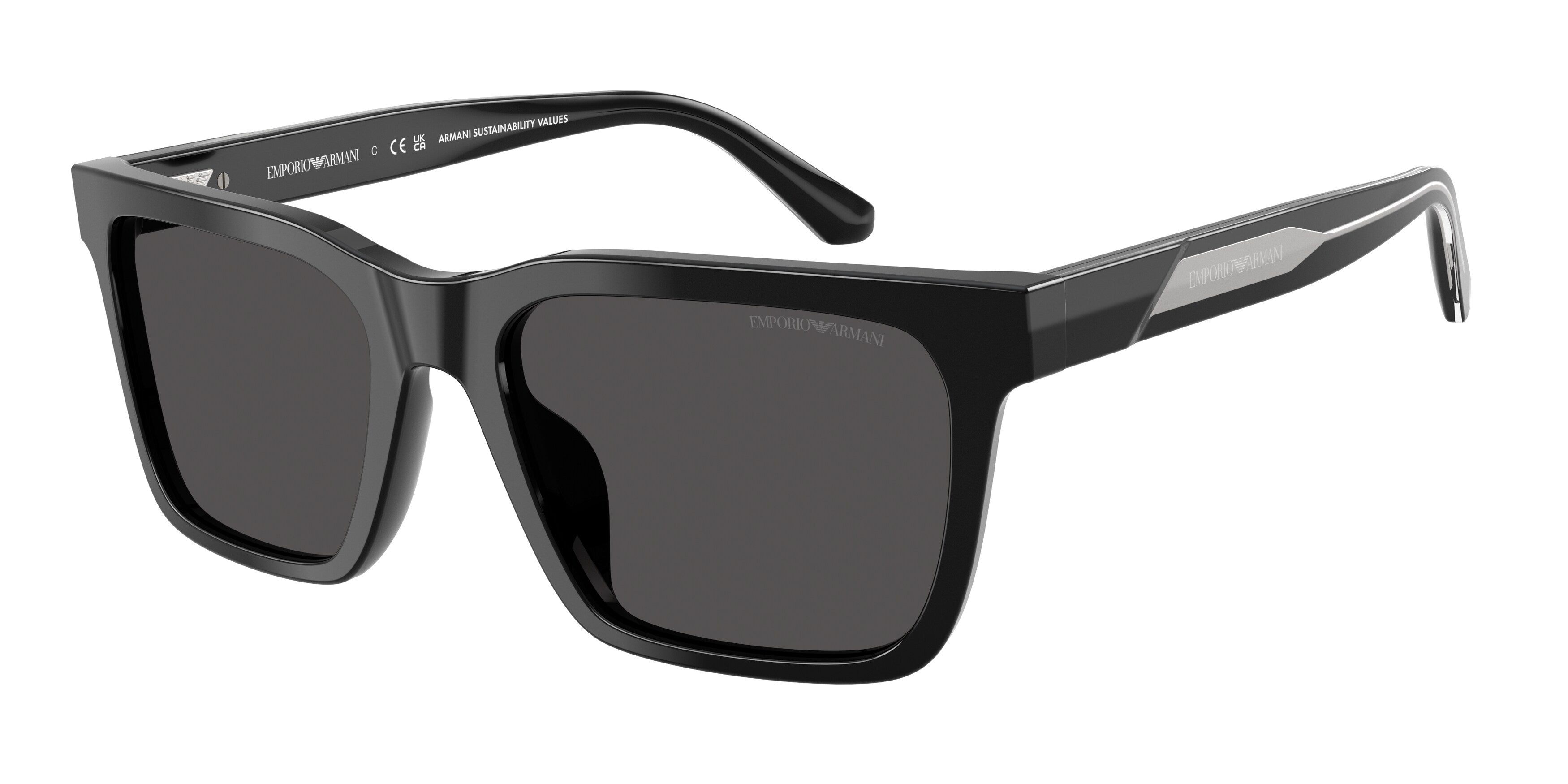 Emporio Armani Uomo Emporio Armani EA4262U 501787 Occhiali da sole Acetato Nero Grigio Squadrata Normale Emporio Armani Uomo Emporio Armani EA4262U 501787 Occhiali da sole Acetato Nero Grigio Squadrata Normale