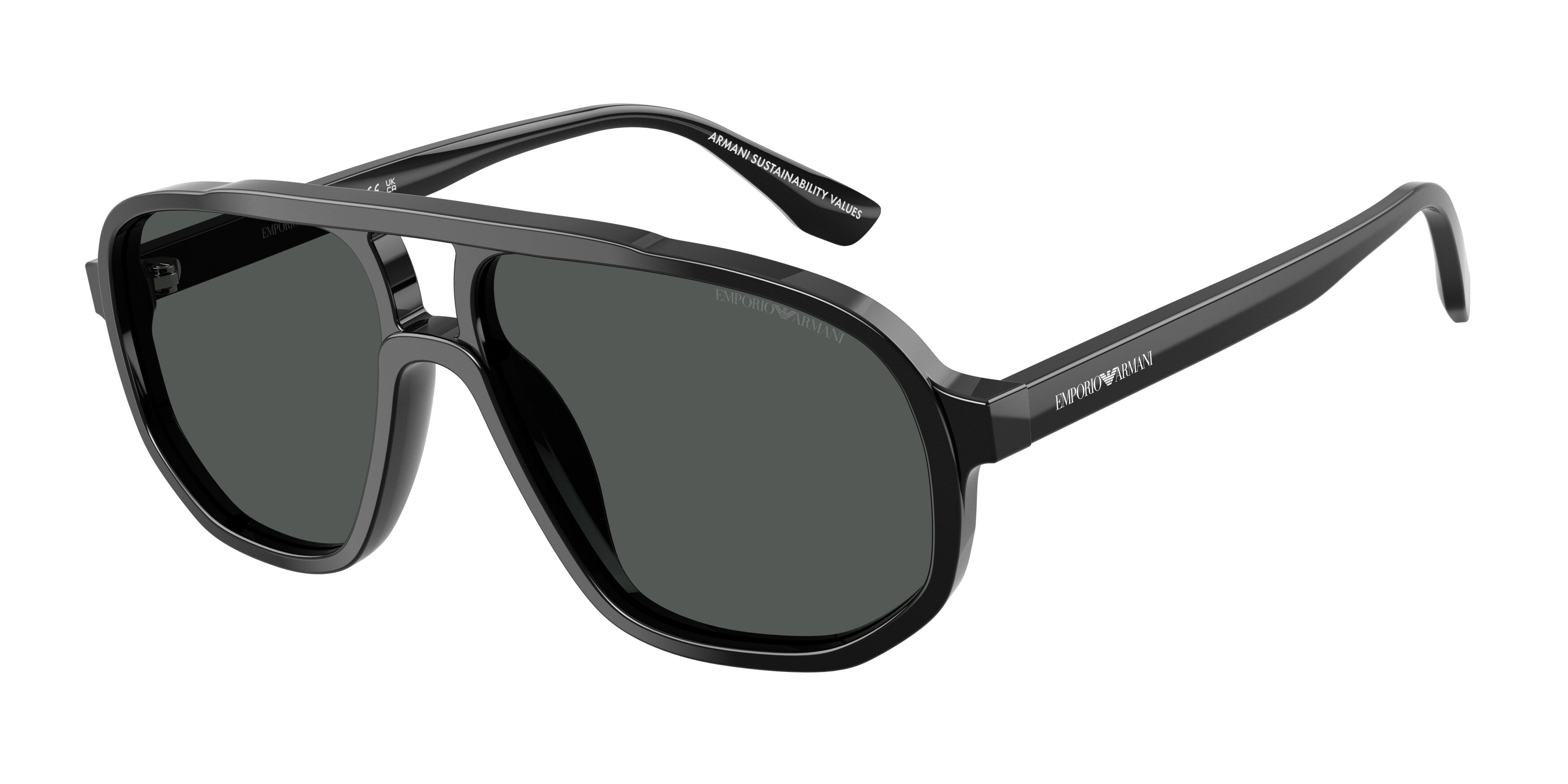 Emporio Armani Uomo Emporio Armani EA4263U 501787 Occhiali da sole Acetato Nero Grigio Pilot Normale Emporio Armani Uomo Emporio Armani EA4263U 501787 Occhiali da sole Acetato Nero Grigio Pilot Normale
