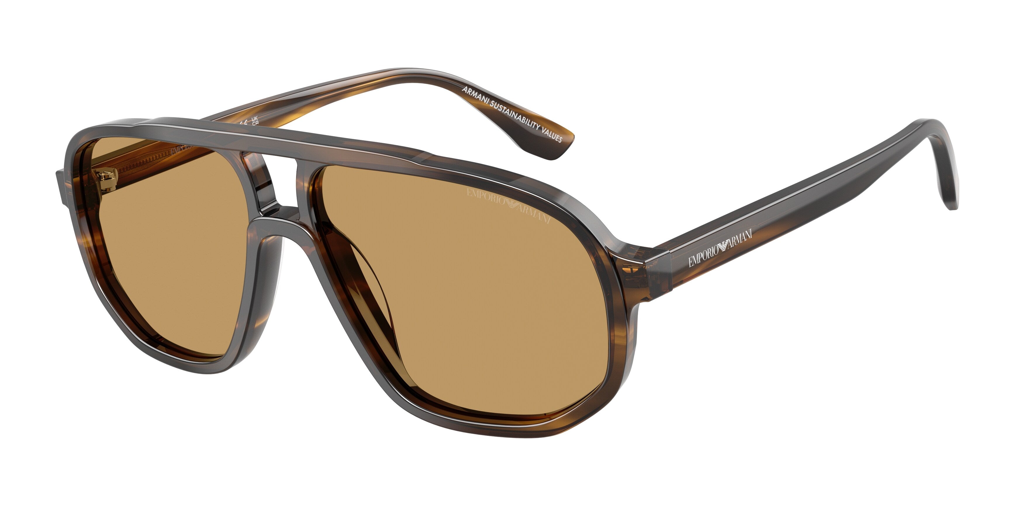 Emporio Armani Uomo Emporio Armani EA4263U 632673 Occhiali da sole Acetato Verde Marrone Pilot Normale Emporio Armani Uomo Emporio Armani EA4263U 632673 Occhiali da sole Acetato Verde Marrone Pilot Normale