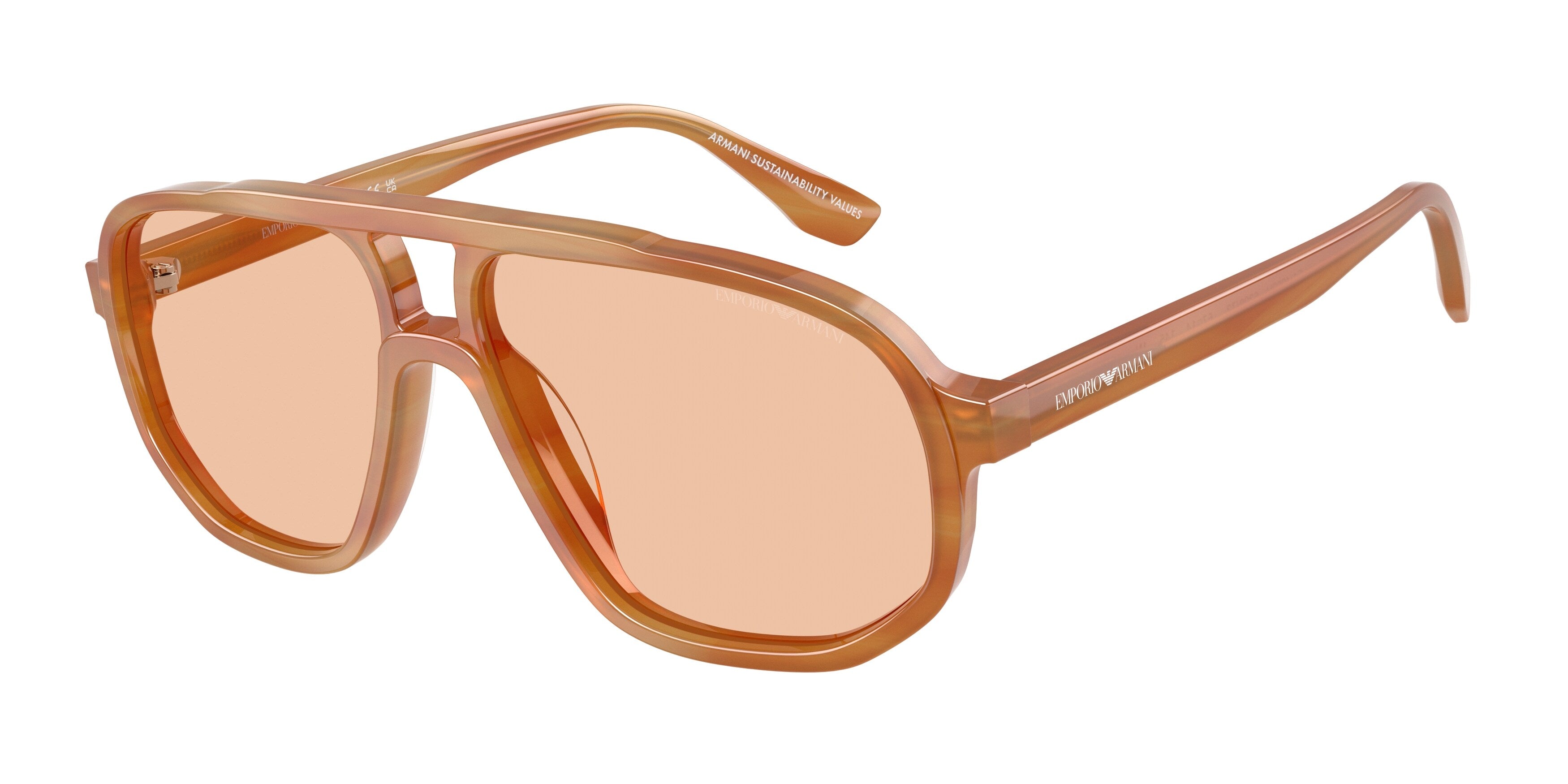 Emporio Armani Uomo Emporio Armani EA4263U 632873 Occhiali da sole Acetato Marrone Marrone Pilot Normale