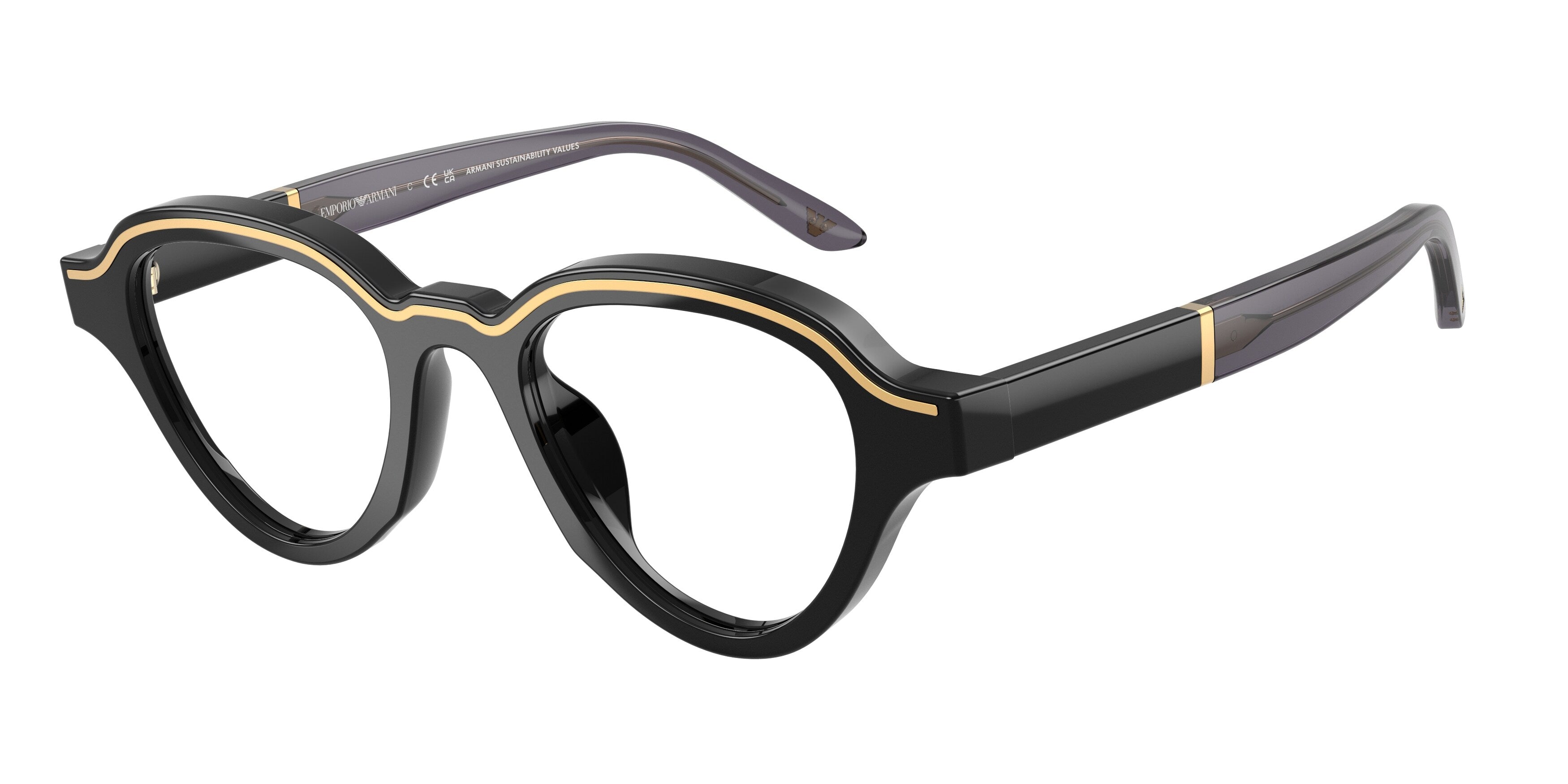 Emporio Armani Uomo Emporio Armani EA4264U 50171W Occhiali da sole Acetato Multi-colore Trasparente Geometrica Normale