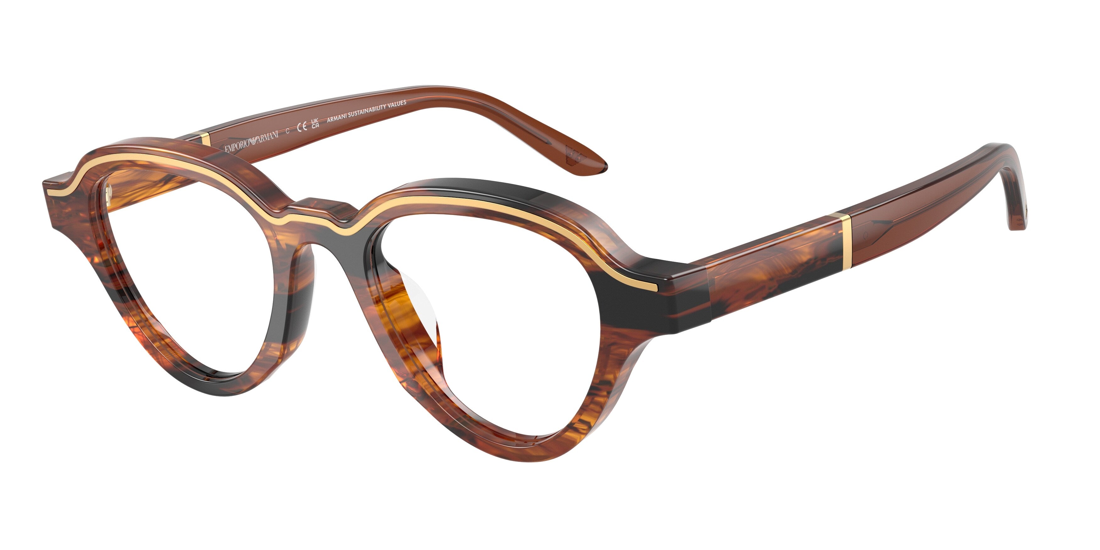 Emporio Armani Uomo Emporio Armani EA4264U 63391W Occhiali da sole Acetato Marrone Trasparente Geometrica Normale Emporio Armani Uomo Emporio Armani EA4264U 63391W Occhiali da sole Acetato Marrone Trasparente Geometrica Normale
