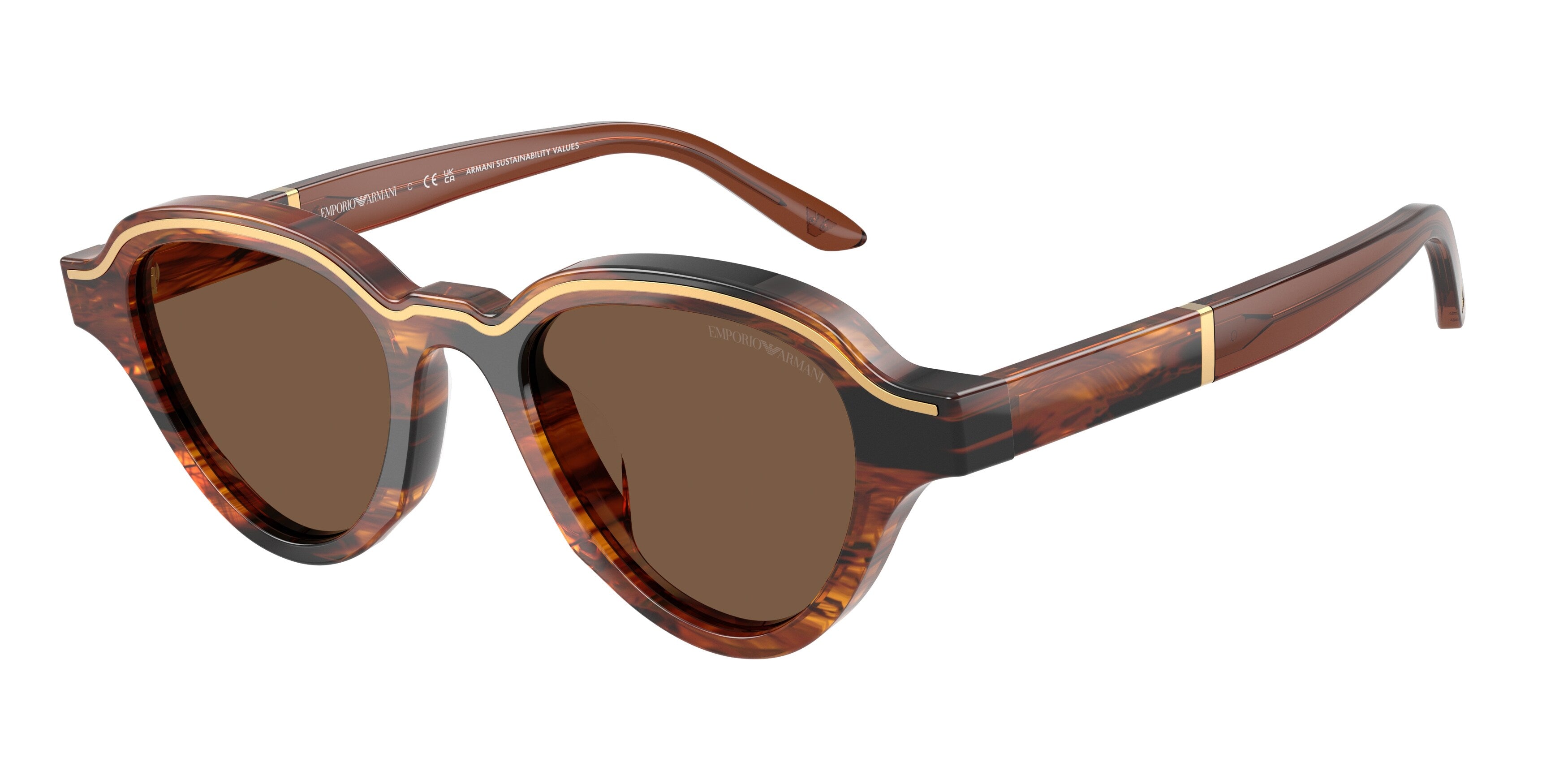 Emporio Armani Uomo Emporio Armani EA4264U 633973 Occhiali da sole Acetato Marrone Marrone Geometrica Normale Emporio Armani Uomo Emporio Armani EA4264U 633973 Occhiali da sole Acetato Marrone Marrone Geometrica Normale