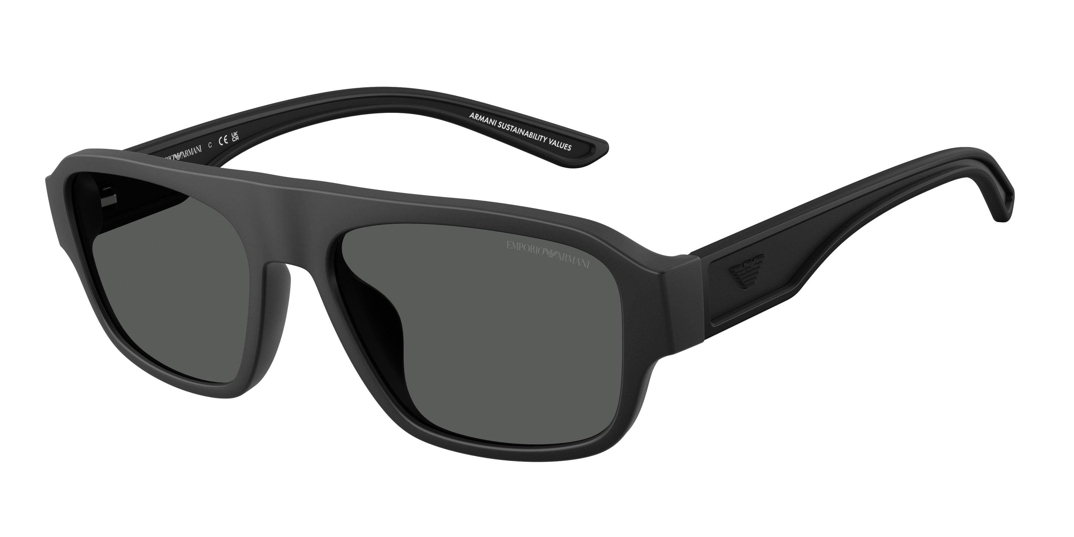 Emporio Armani Uomo Emporio Armani EA4266U 500187 Occhiali da sole Iniettato Nero Grigio Geometrica Normale Emporio Armani Uomo Emporio Armani EA4266U 500187 Occhiali da sole Iniettato Nero Grigio Geometrica Normale