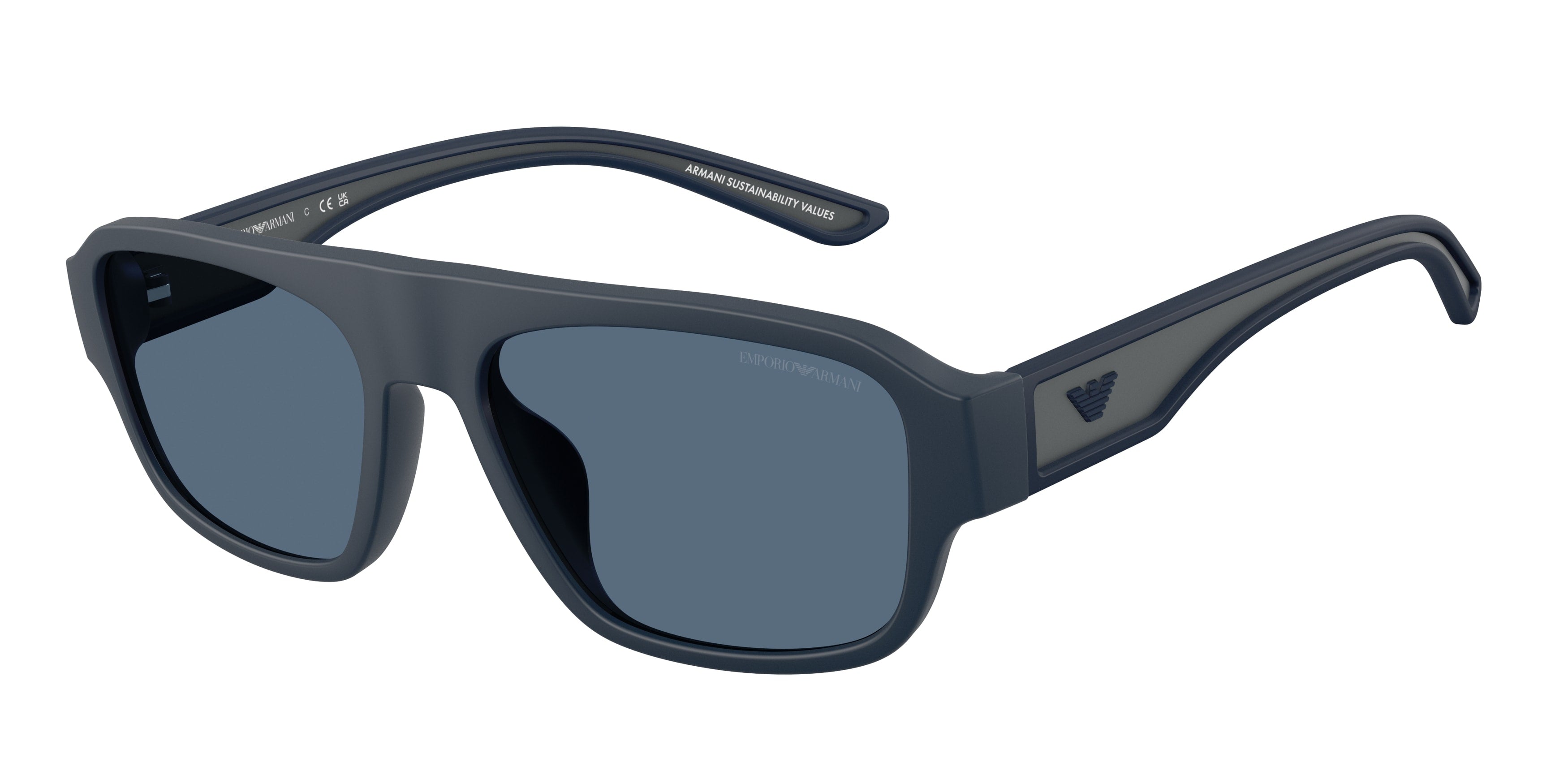 Emporio Armani Uomo Emporio Armani EA4266U 618580 Occhiali da sole Iniettato Blu Blu Geometrica Normale Emporio Armani Uomo Emporio Armani EA4266U 618580 Occhiali da sole Iniettato Blu Blu Geometrica Normale