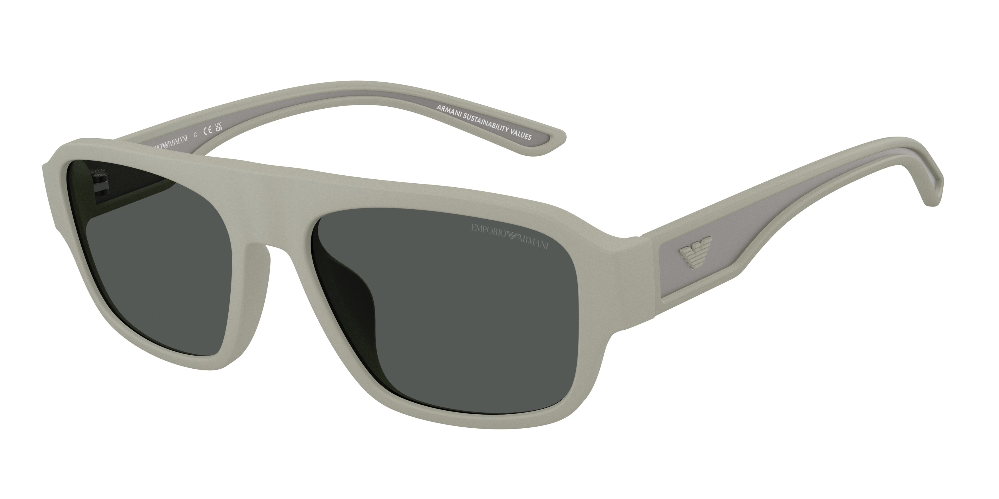 Emporio Armani Uomo Emporio Armani EA4266U 636087 Occhiali da sole Iniettato Grigio Grigio Geometrica Normale Emporio Armani Uomo Emporio Armani EA4266U 636087 Occhiali da sole Iniettato Grigio Grigio Geometrica Normale