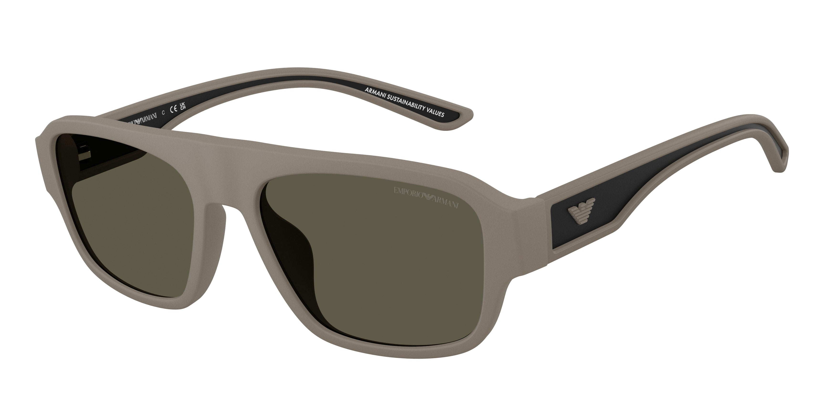 Emporio Armani Uomo Emporio Armani EA4266U 636187 Occhiali da sole Iniettato Marrone Grigio Geometrica Normale Emporio Armani Uomo Emporio Armani EA4266U 636187 Occhiali da sole Iniettato Marrone Grigio Geometrica Normale