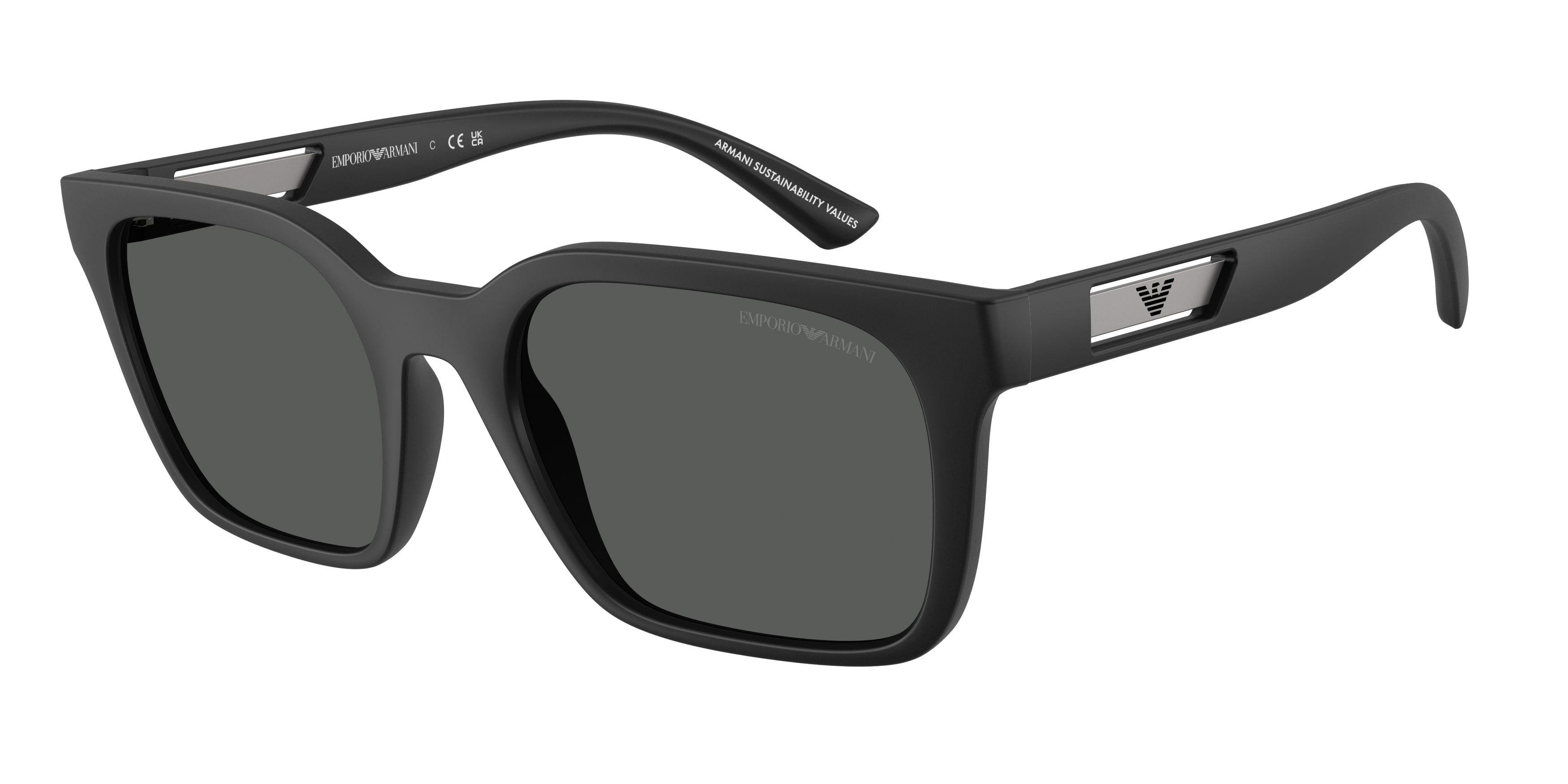 Emporio Armani Uomo Emporio Armani EA4269 500987 Occhiali da sole Iniettato Nero Grigio Squadrata Normale Emporio Armani Uomo Emporio Armani EA4269 500987 Occhiali da sole Iniettato Nero Grigio Squadrata Normale