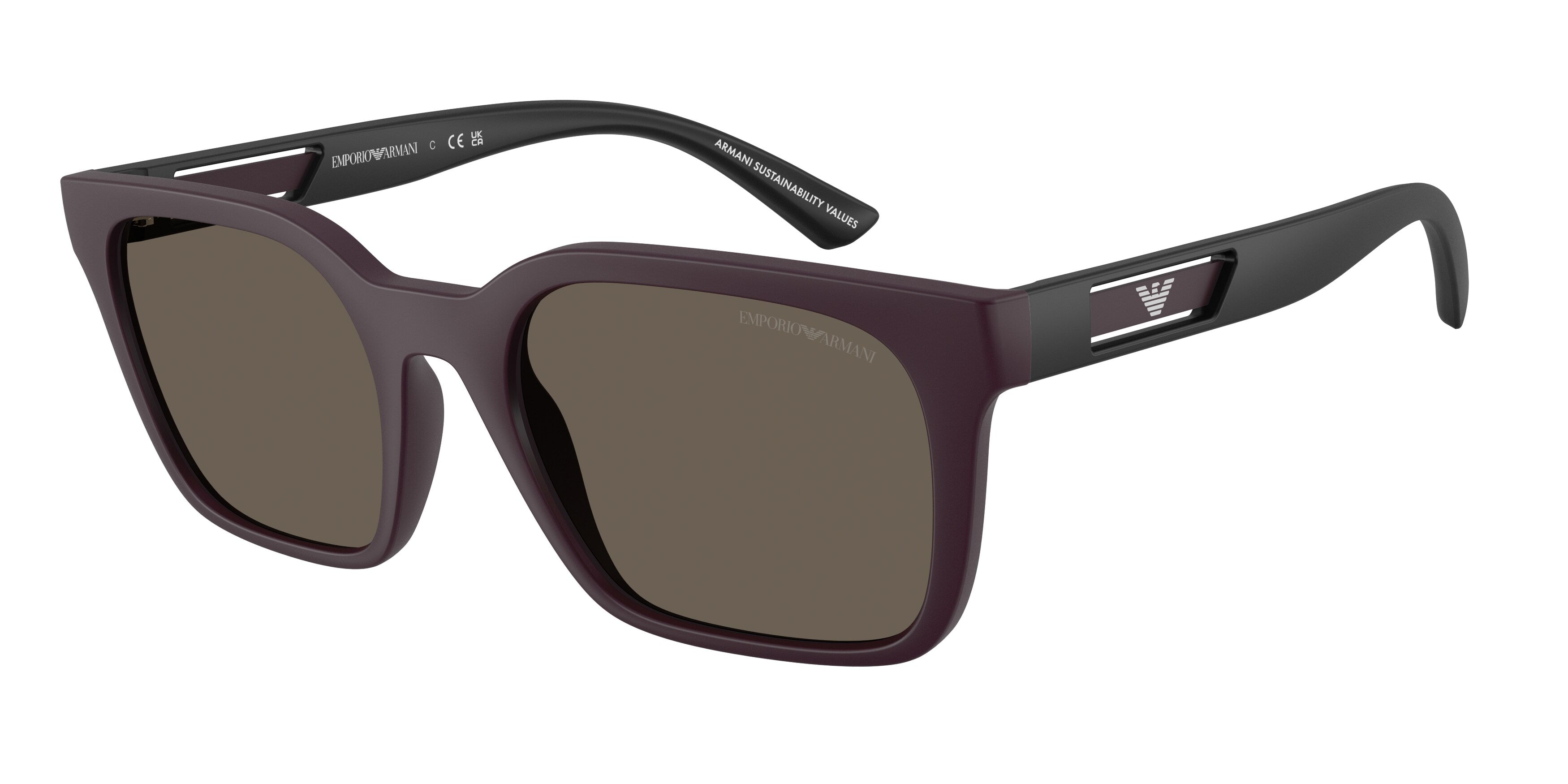 Emporio Armani Uomo Emporio Armani EA4269 6371/3 Occhiali da sole Iniettato Viola Marrone Squadrata Normale Emporio Armani Uomo Emporio Armani EA4269 6371/3 Occhiali da sole Iniettato Viola Marrone Squadrata Normale