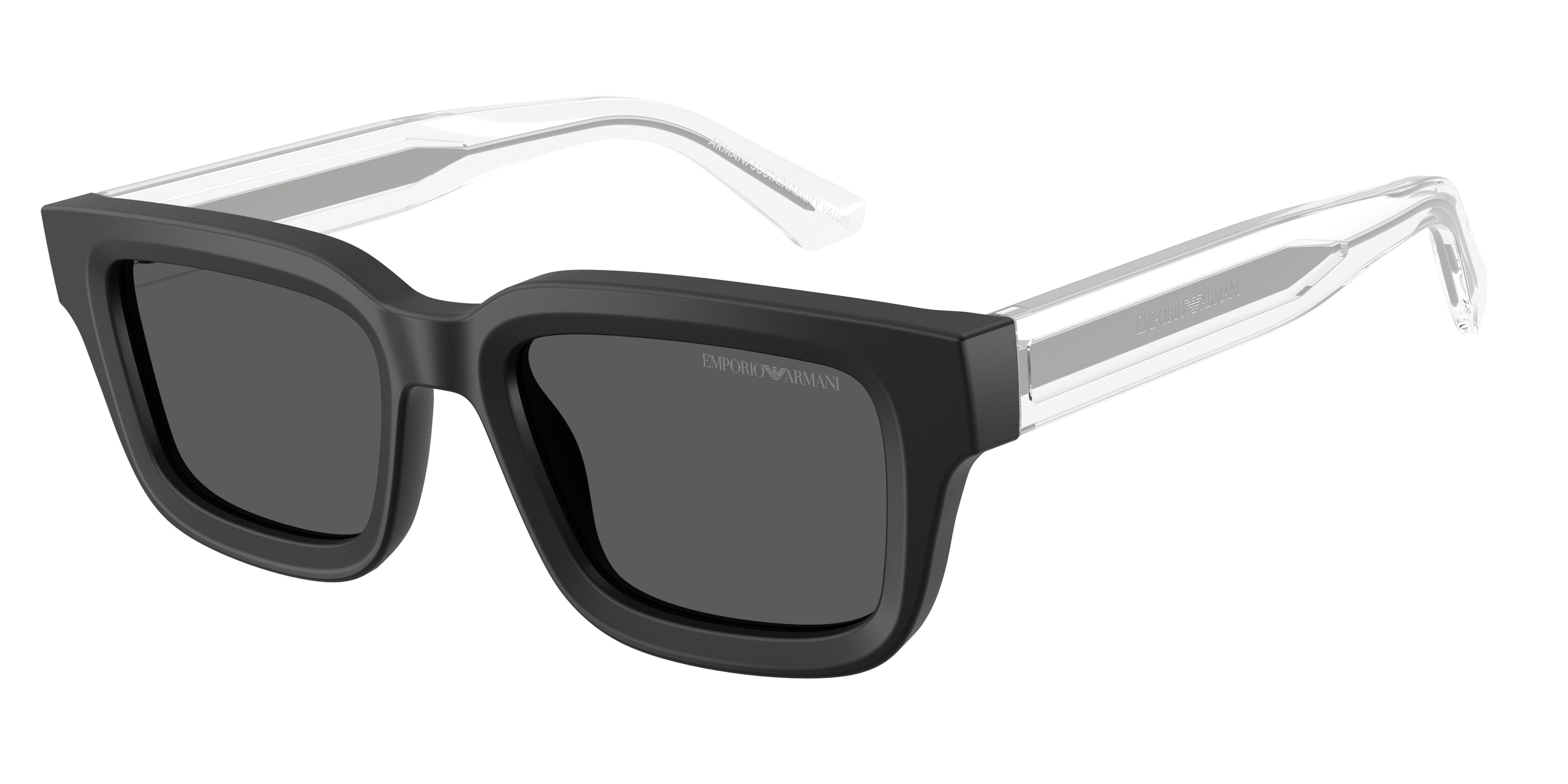 Emporio Armani Uomo Emporio Armani EA4270 500187 Occhiali da sole Acetato Nero Grigio Geometrica Normale Emporio Armani Uomo Emporio Armani EA4270 500187 Occhiali da sole Acetato Nero Grigio Geometrica Normale