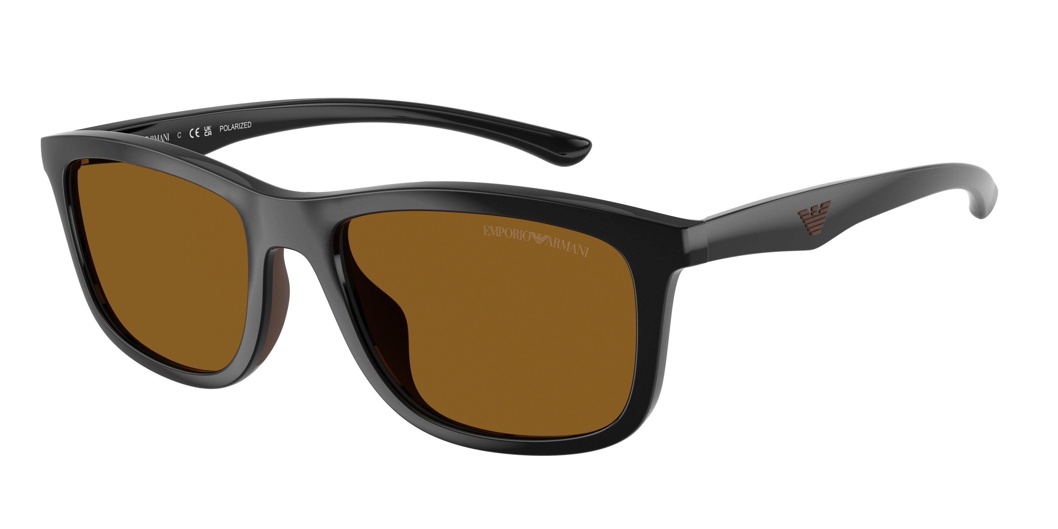Emporio Armani Uomo Emporio Armani EA4277U 501783 Occhiali da sole Iniettato Nero Marrone Squadrata Polarizzata Emporio Armani Uomo Emporio Armani EA4277U 501783 Occhiali da sole Iniettato Nero Marrone Squadrata Polarizzata