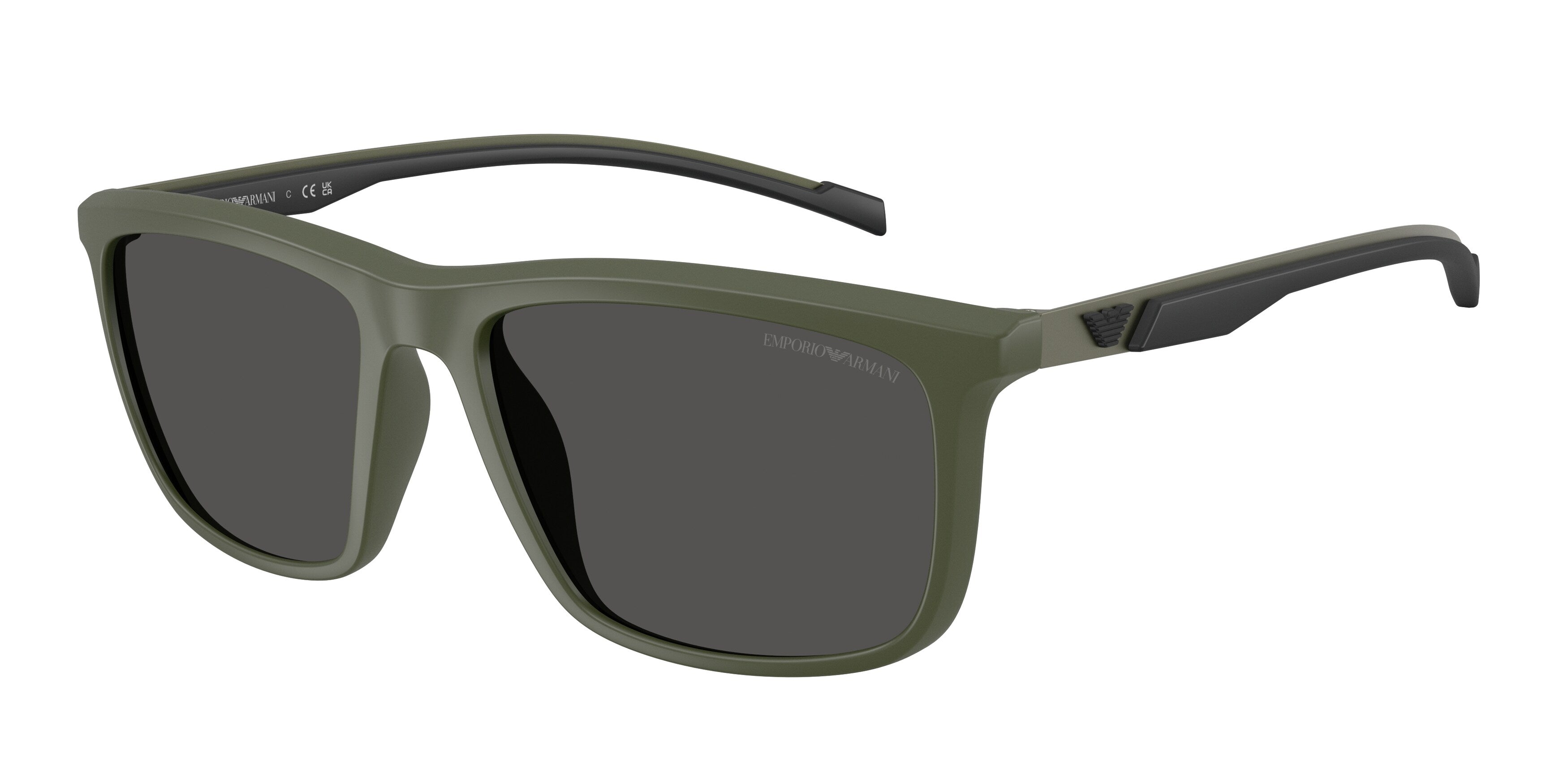 Emporio Armani Uomo Emporio Armani EA4278U 618487 Occhiali da sole Iniettato Verde Grigio Squadrata Normale Emporio Armani Uomo Emporio Armani EA4278U 618487 Occhiali da sole Iniettato Verde Grigio Squadrata Normale