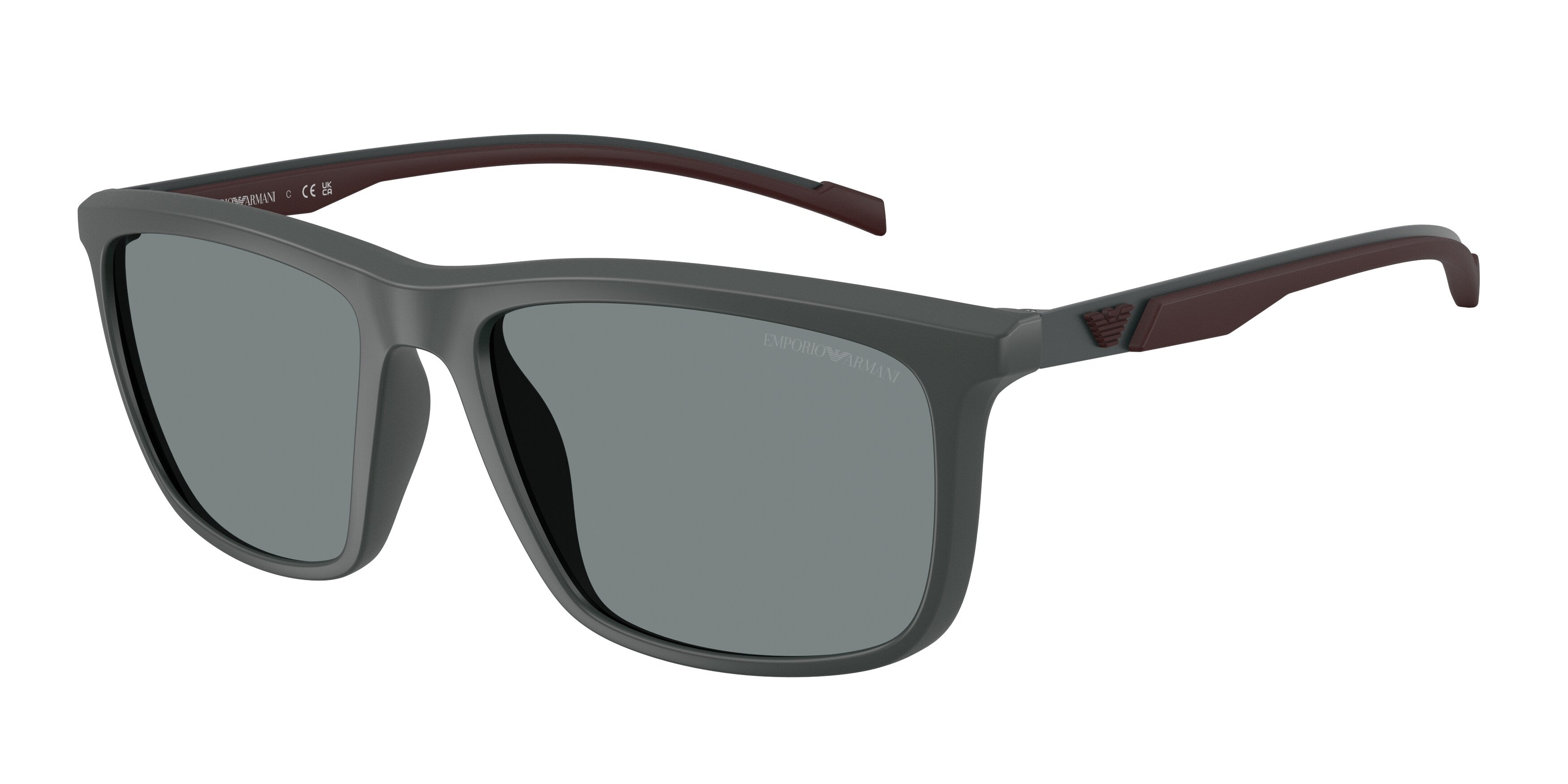 Emporio Armani Uomo Emporio Armani EA4278U 620587 Occhiali da sole Iniettato Grigio Grigio Squadrata Normale