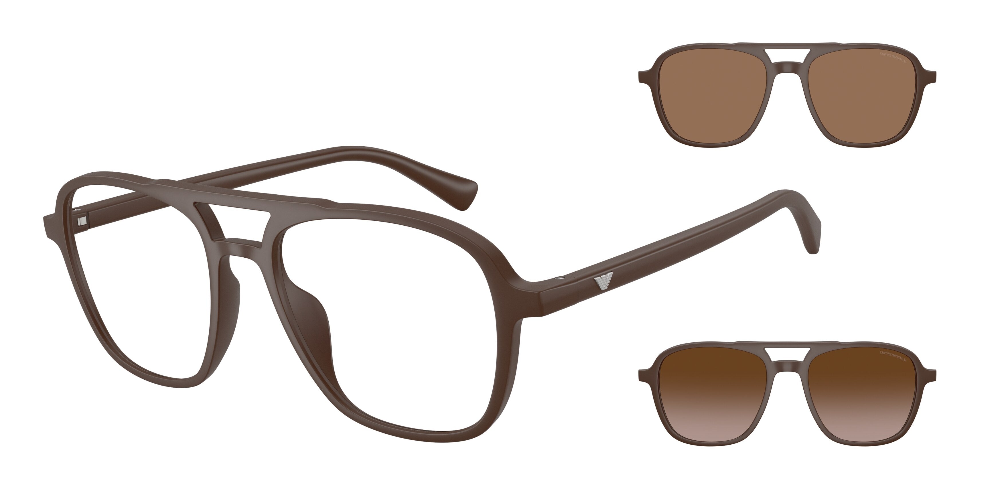 Emporio Armani Uomo Emporio Armani EA4279U 64511W Occhiali da sole Iniettato Marrone Trasparente Pilot Normale Emporio Armani Uomo Emporio Armani EA4279U 64511W Occhiali da sole Iniettato Marrone Trasparente Pilot Normale